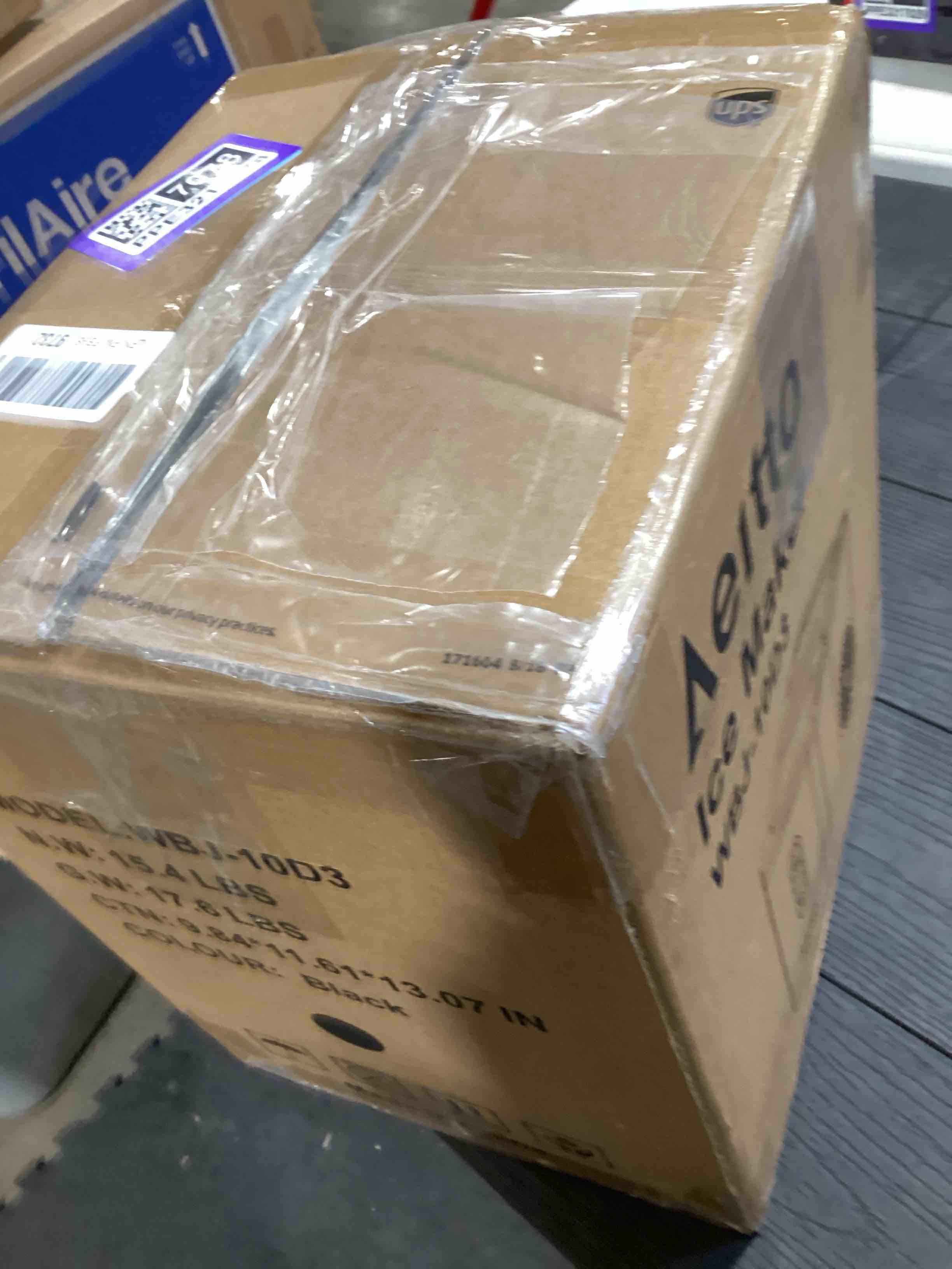 Condition photo showing As Is for Aeitto Ice Makers Countertop, 9 Ice Cubes Release in 6 Mins, 26Lbs/24H, 2 Sizes of Bullet Ice Machine,Self-Cleaning Portable Ice Maker with Ice Scoop and Basket for Home Kitchen Office RV Bar, Black