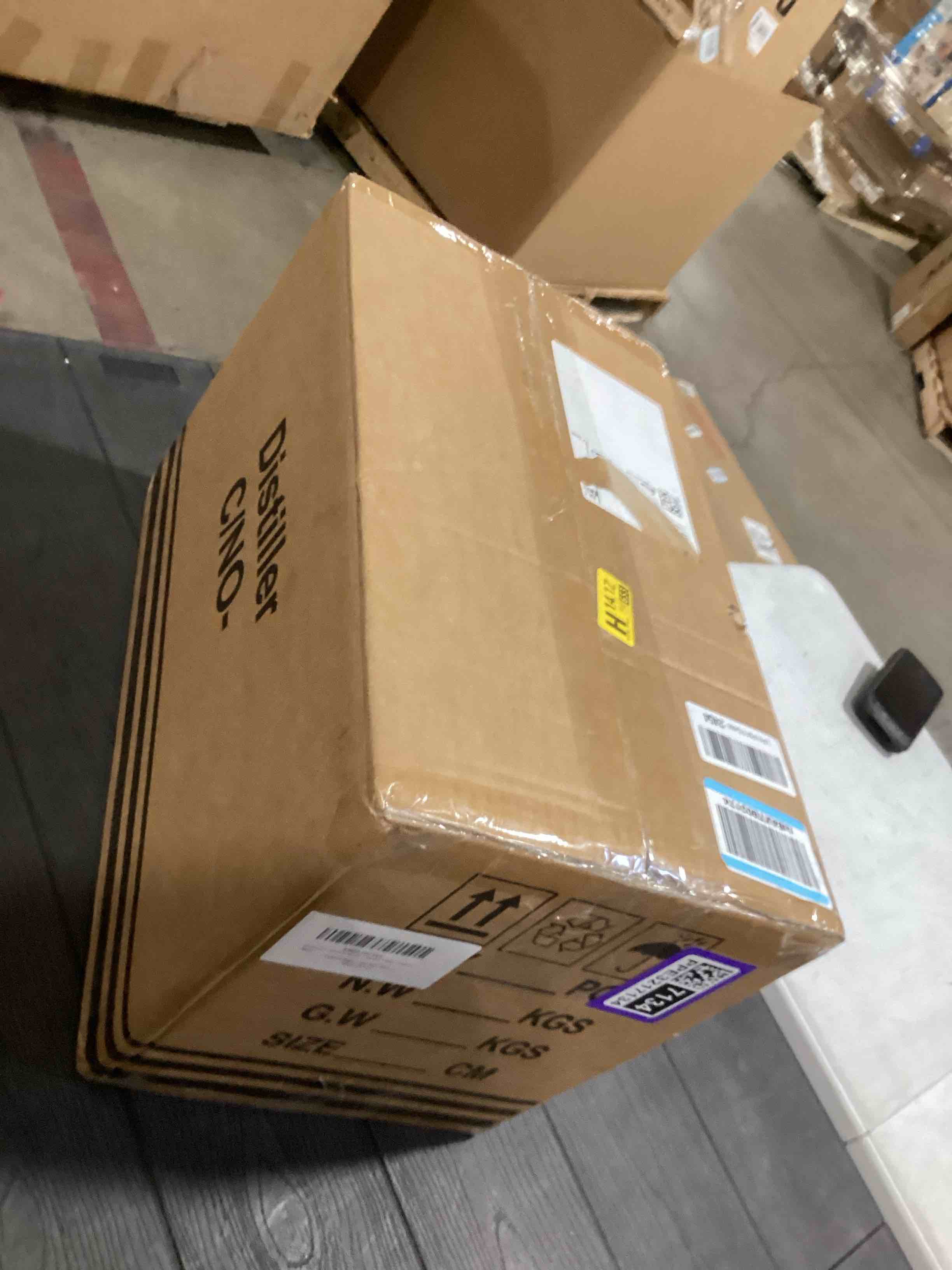 Condition photo showing As Is for CO-Z 1.1 Gallon Water Distiller, 4L Countertop Distilled Water Machine with Glass Pot, 750W Distilled Water Maker for Pure Water, 304 Stainless Steel Water Distiller Machine for Home Office Travel Dark Blue 4L