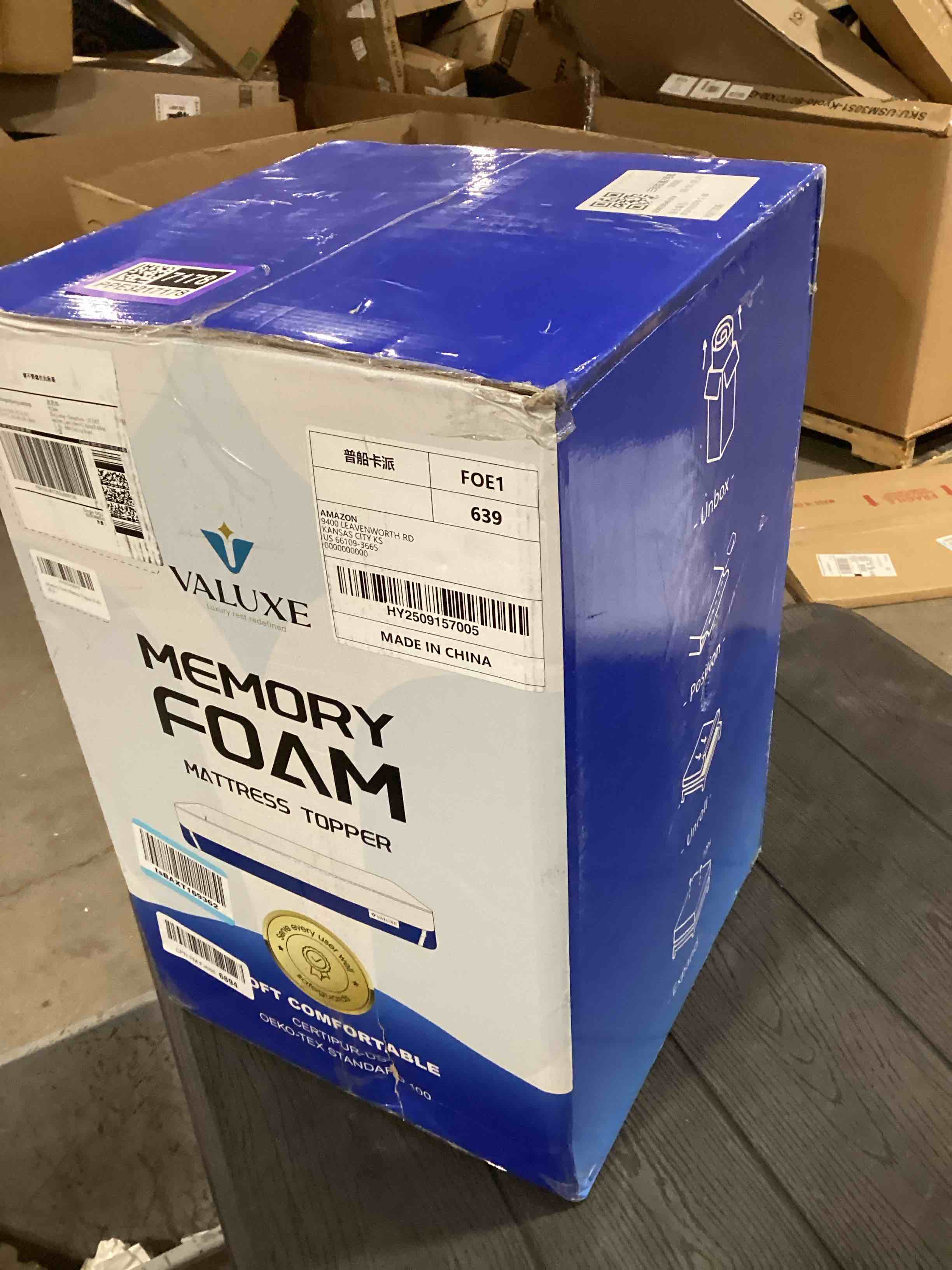 Condition photo showing Good Condition for 3 Inch Gel Memory Foam Mattress Topper Full Size High Density Cooling Pad Pressure Relief Bed Topper (with Removable & Washable Bamboo Cover) Full 3 Inch White