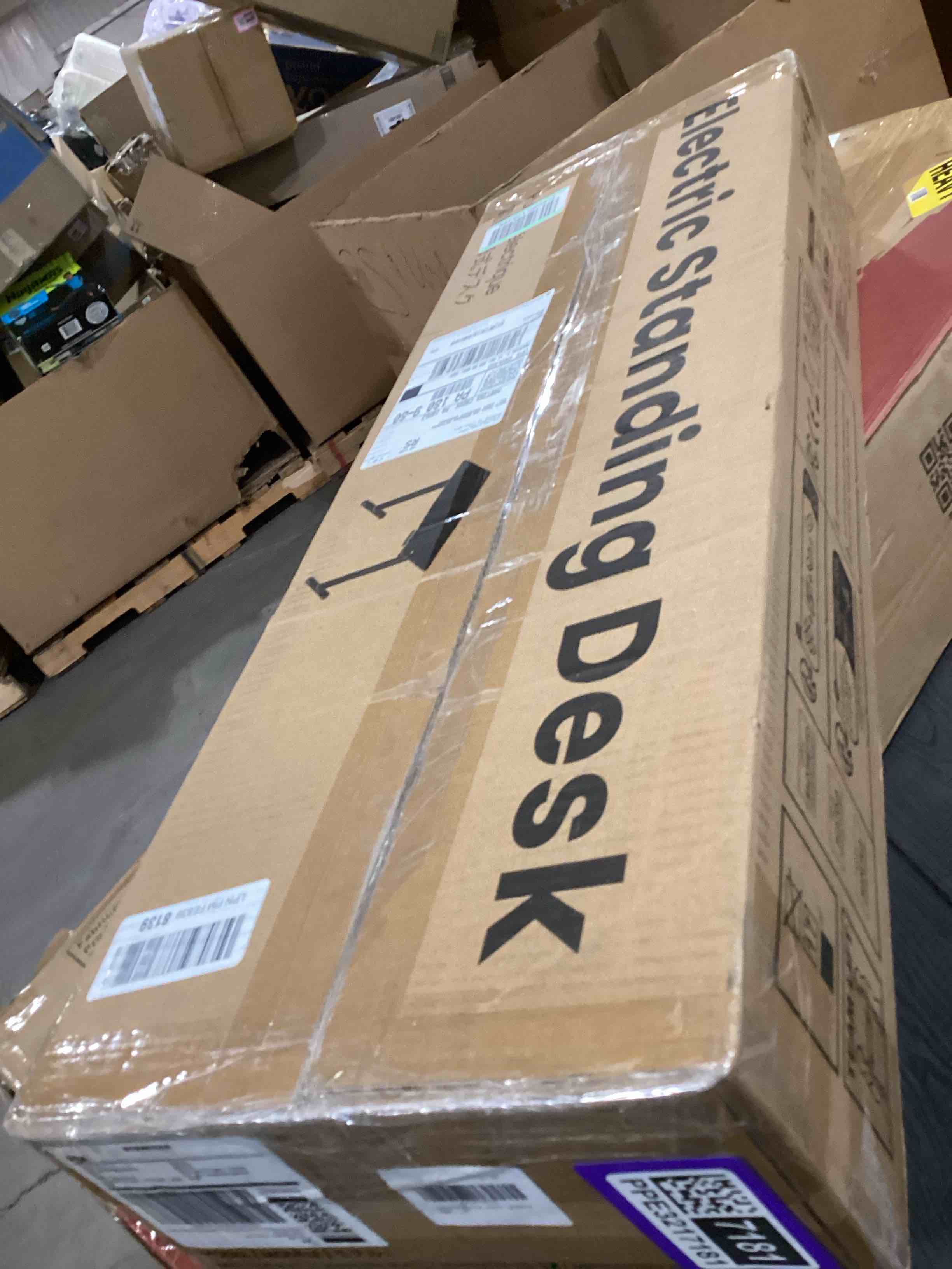 Condition photo showing Good Condition for HUANUO 32" Small Electric Standing Desk Adjustable Height, 4 Memory Height Settings, Sit Stand Up Desk for Home Office & Computer Workstation, LightWalnut 32" x 19" Light Walnut