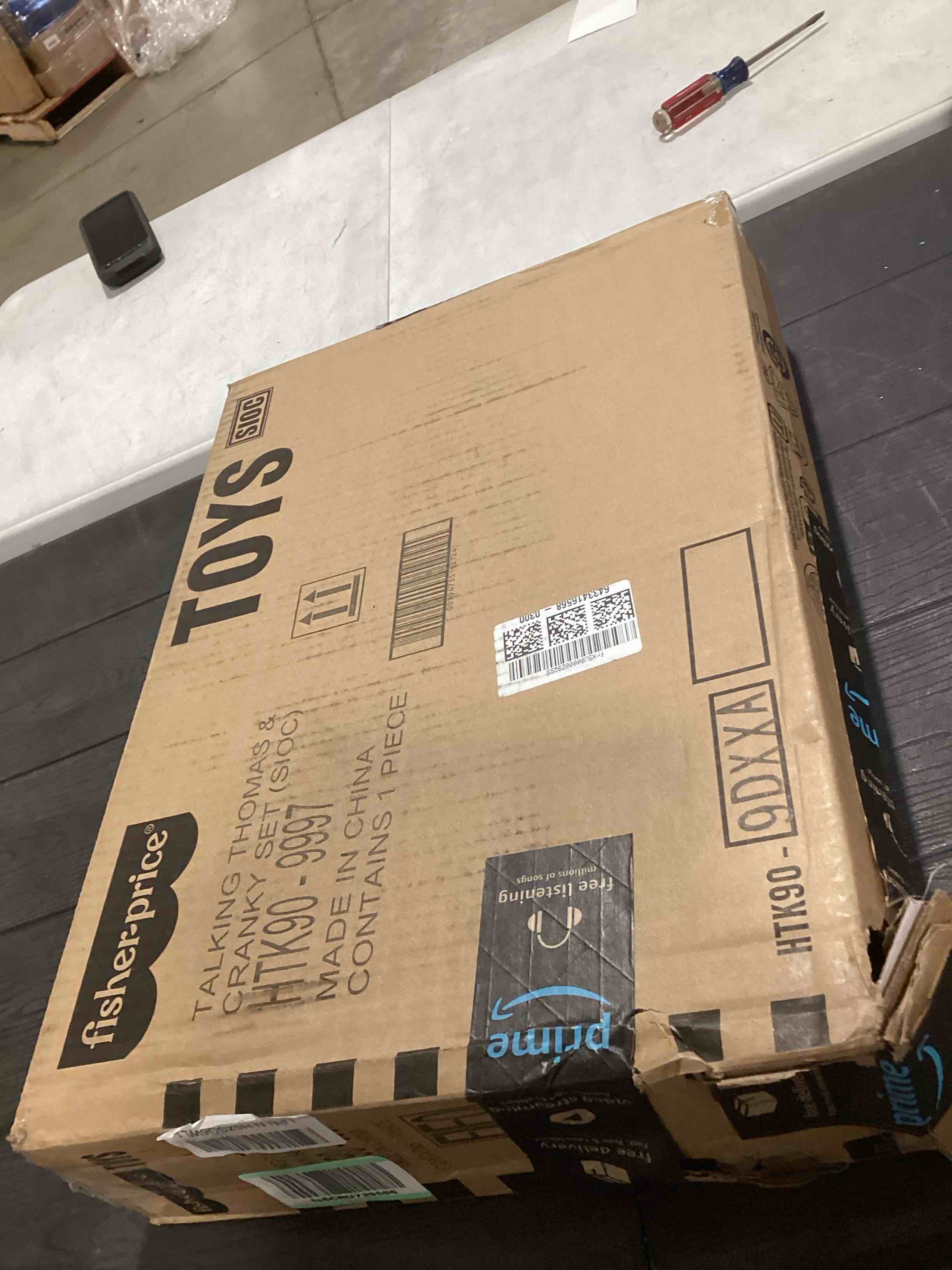 Condition photo showing Good Condition for Thomas & Friends Motorized Toy Train Set, Talking Cranky Delivery with Track, Sounds & Phrases for Pretend Play Preschool Kids Ages 3+ Years (Amazon Exclusive) Talking Thomas & Cranky Set