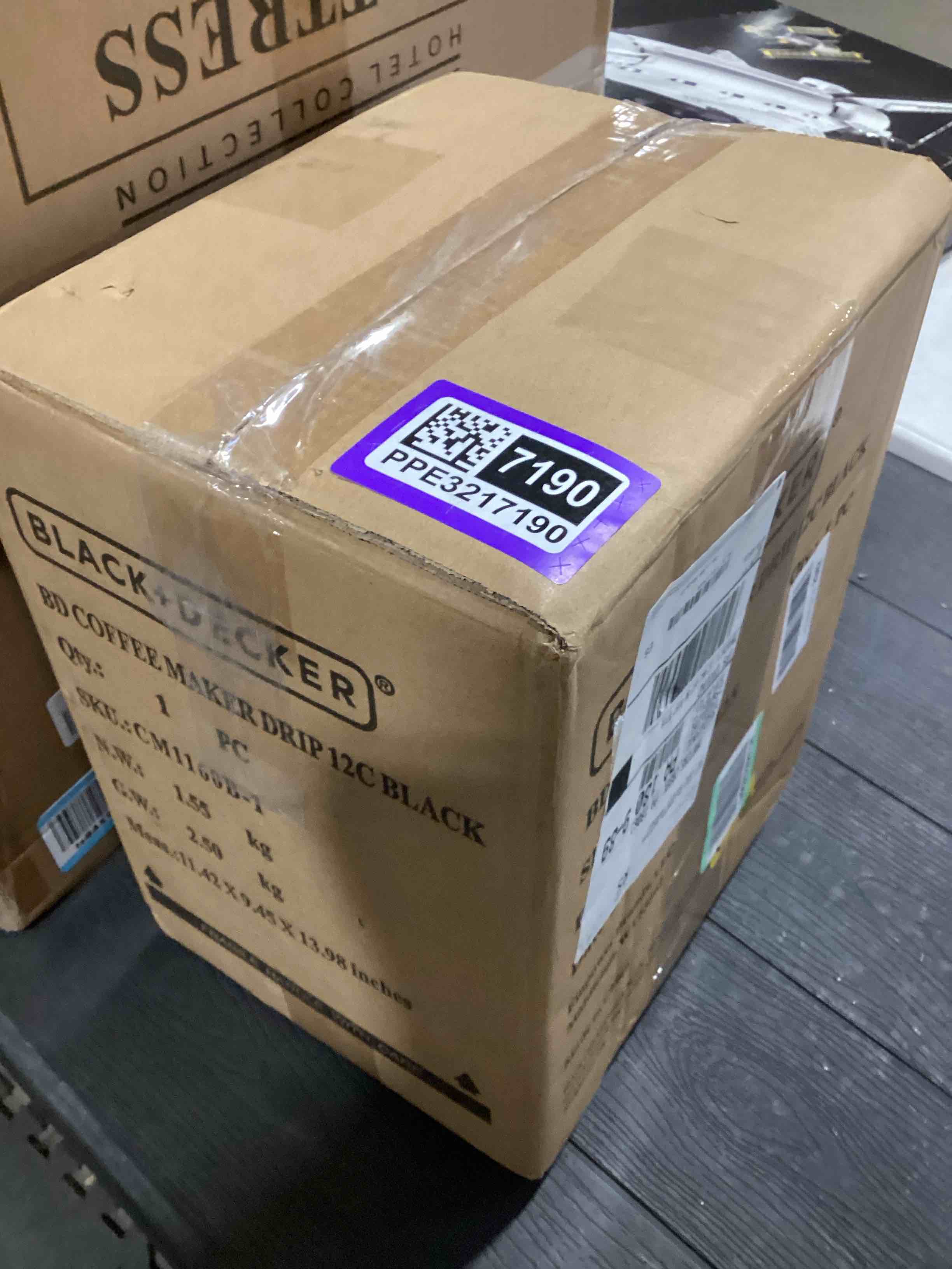 Condition photo showing As Is for BLACK+DECKER 12-Cup Digital Coffee Maker, Programmable, Washable Basket Filter, Sneak-A-Cup, Auto Brew, Water Window, Keep Hot Plate, Black Black Hot Brew