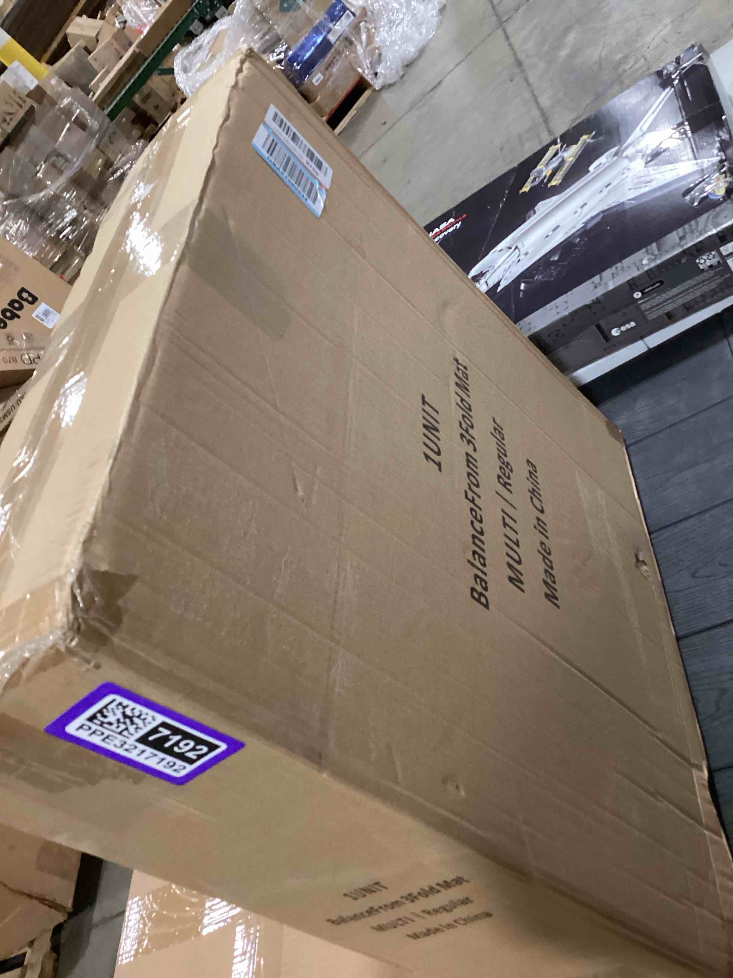 Condition photo showing Good Condition for Fitvid 3 or 4-Panel Folding Gymnastics Mat Thick Pad with Vinyl Surface and Carrying Handles for Tumbling, Yoga, Pilates, Home Workouts, and Martial Arts