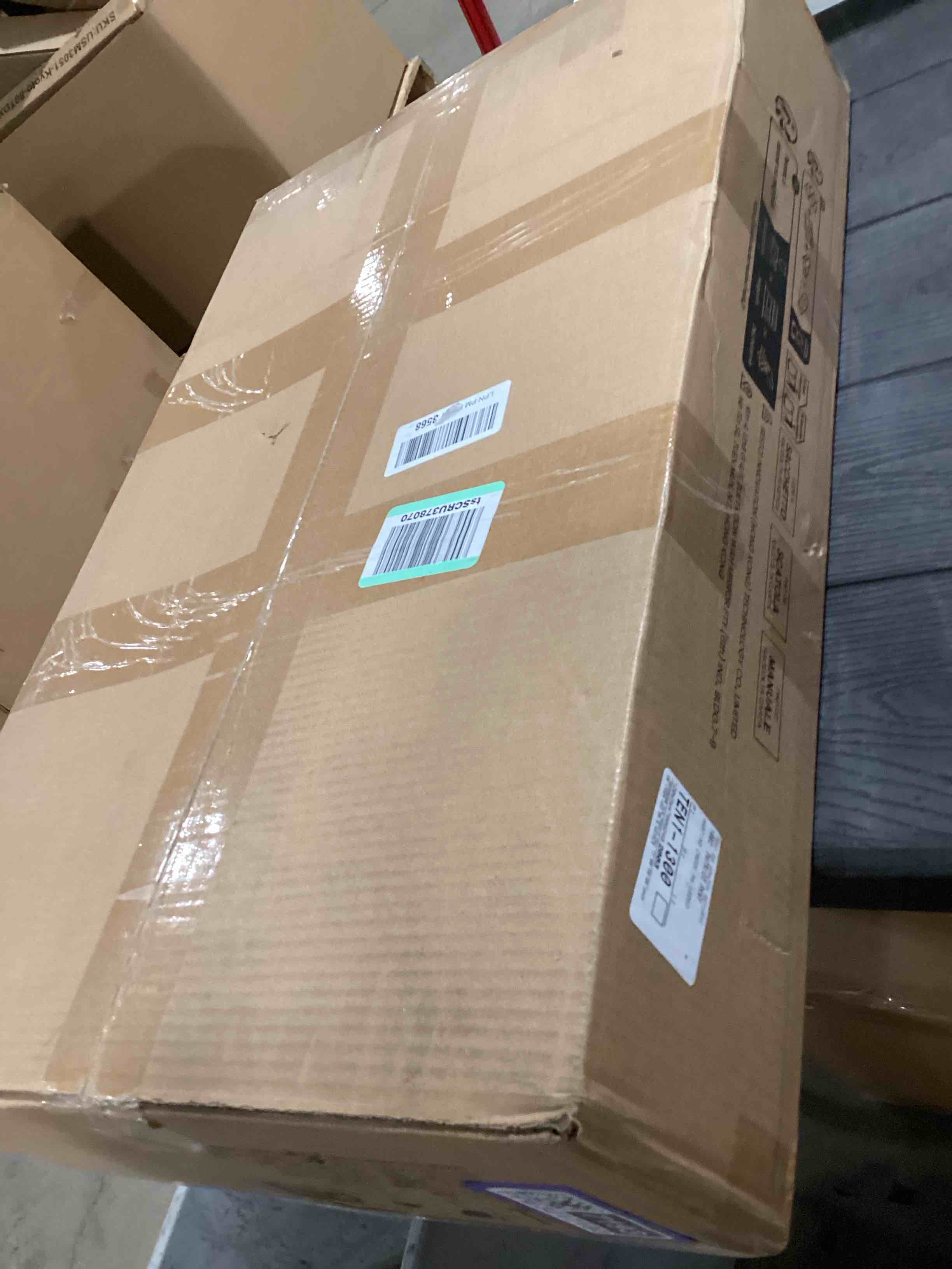 Condition photo showing Good Condition for HUANUO Bedside Table with Wheels, Height-Adjustable Rolling Computer Cart, Overbed Table with Cup Holder, Pneumatic Laptop Standing Desk for Home Office, White (27.6" x 15.7") Small 28*16Inch White