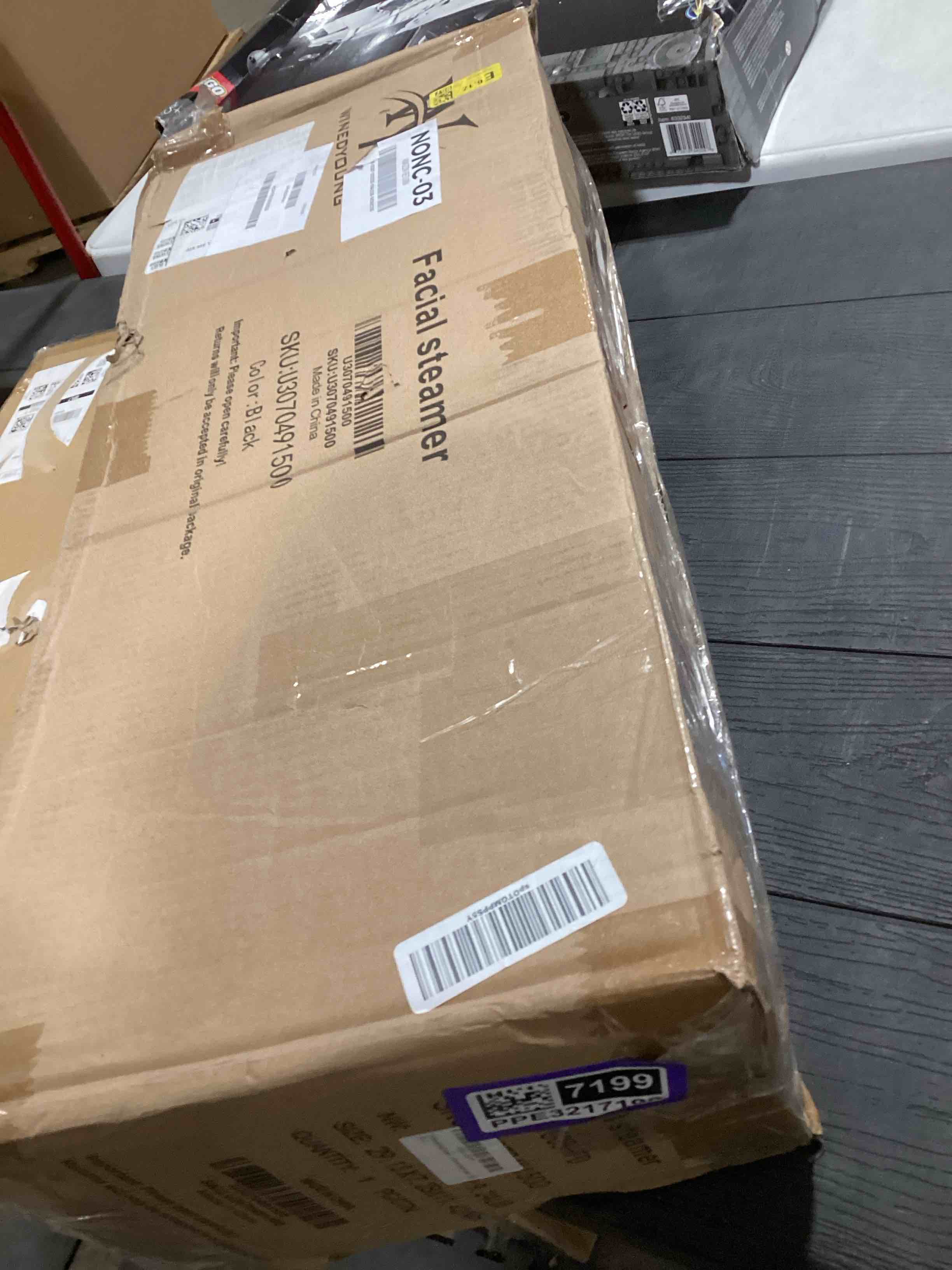 Condition photo showing As Is for Professional Facial Steamer 2 in1 Steamer for Face 5X LED Magnifying Lamp Hot Ozone Facial Steamer for Esthetician Beauty Face Equipment Use at Home or Salon?Black? 2 In 1 / 5X LED Magnifying Lamp/Black