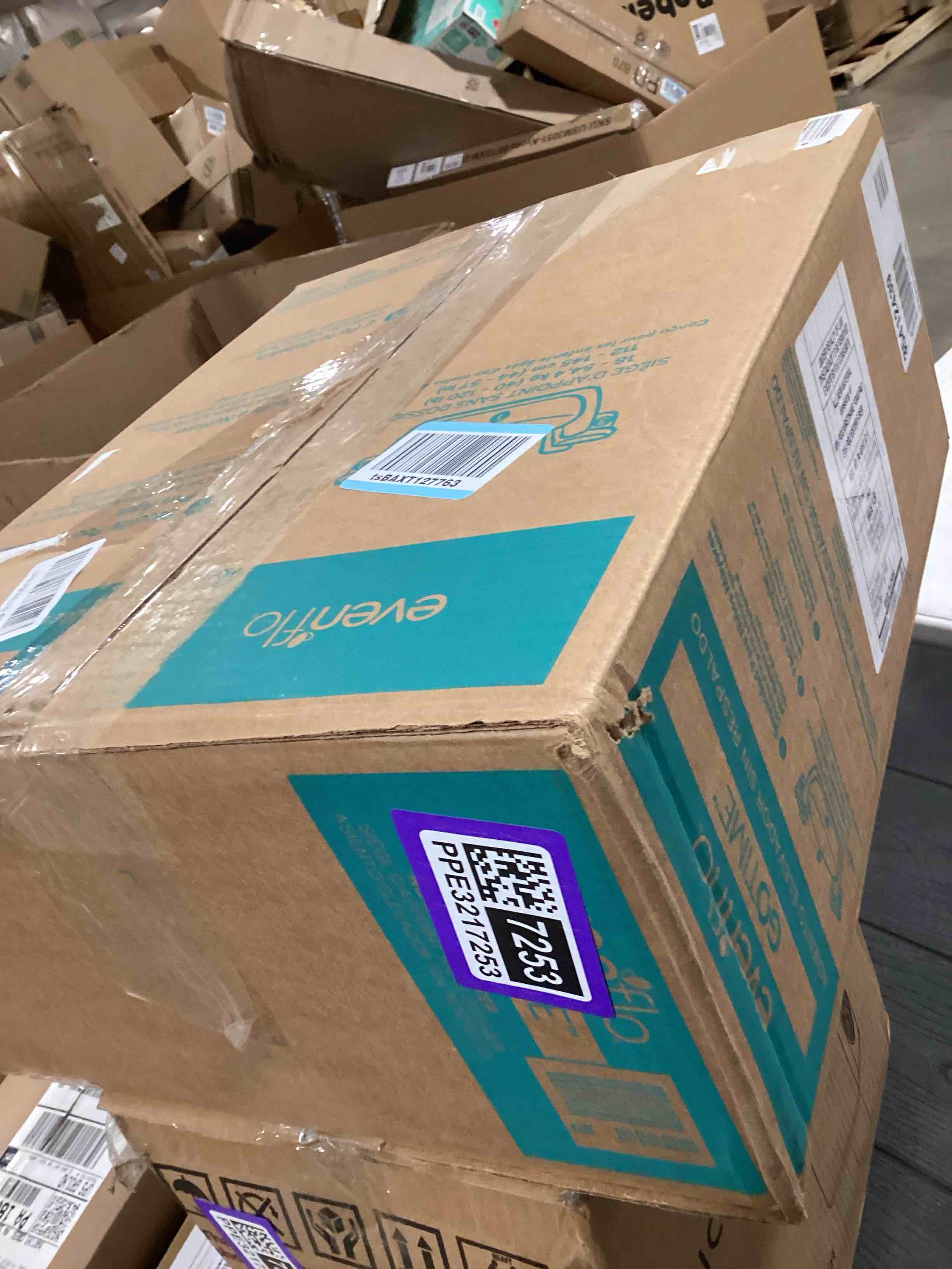 Condition photo showing Good Condition for Evenflo GoTime No Back Booster Car Seat (Blue Astro) Astro Blue Geometric