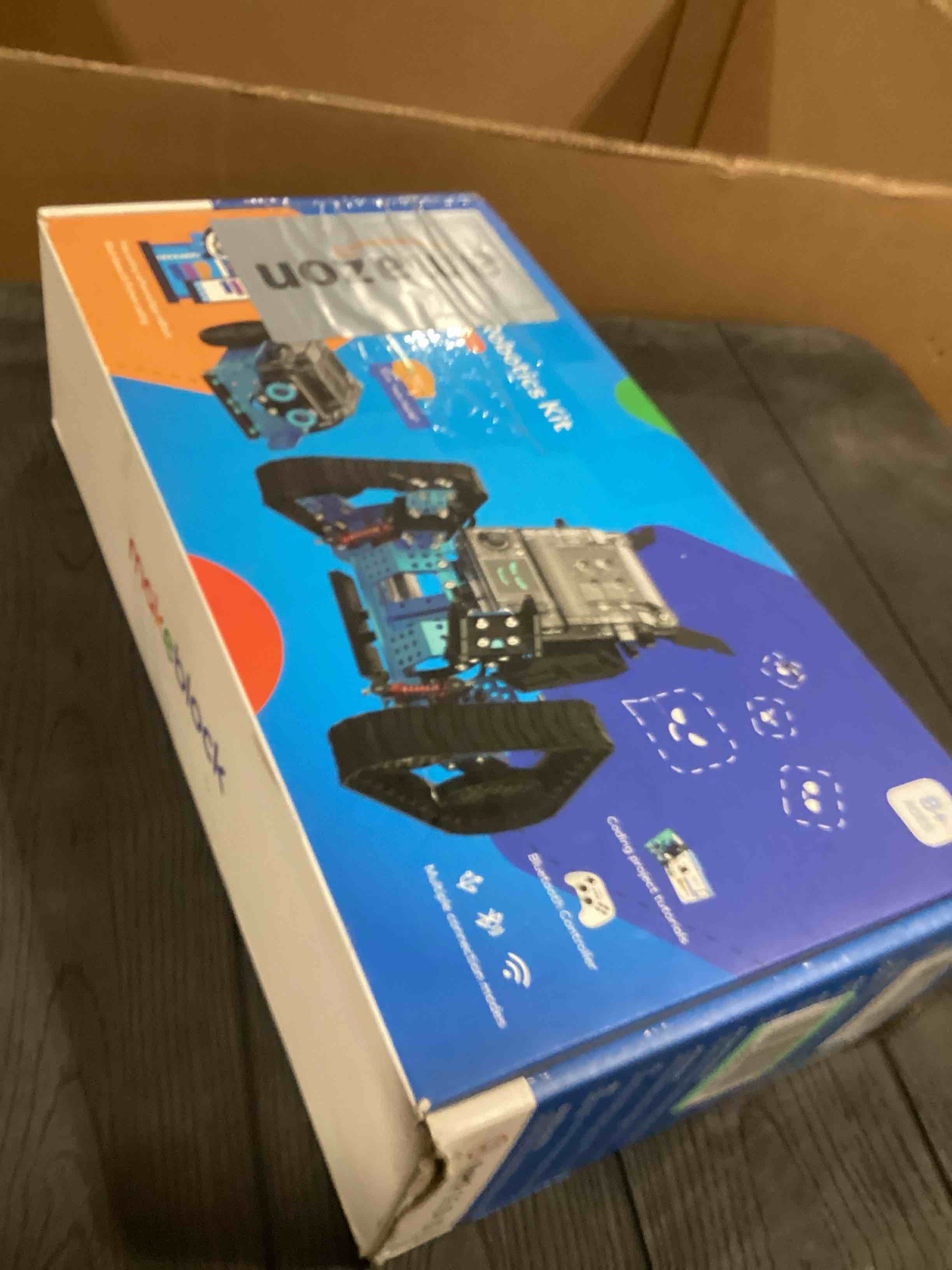 Condition photo showing As Is for Makeblock mBot2 Rover Emo Robot Programming for Kids, Interactive Robotics Kit Learning and Outdoor Play, Remote Control Coding for Kids 8-12 and up, STEM Educational Building Toys Gifts Kit: mBot2 Rover Robotics Kit