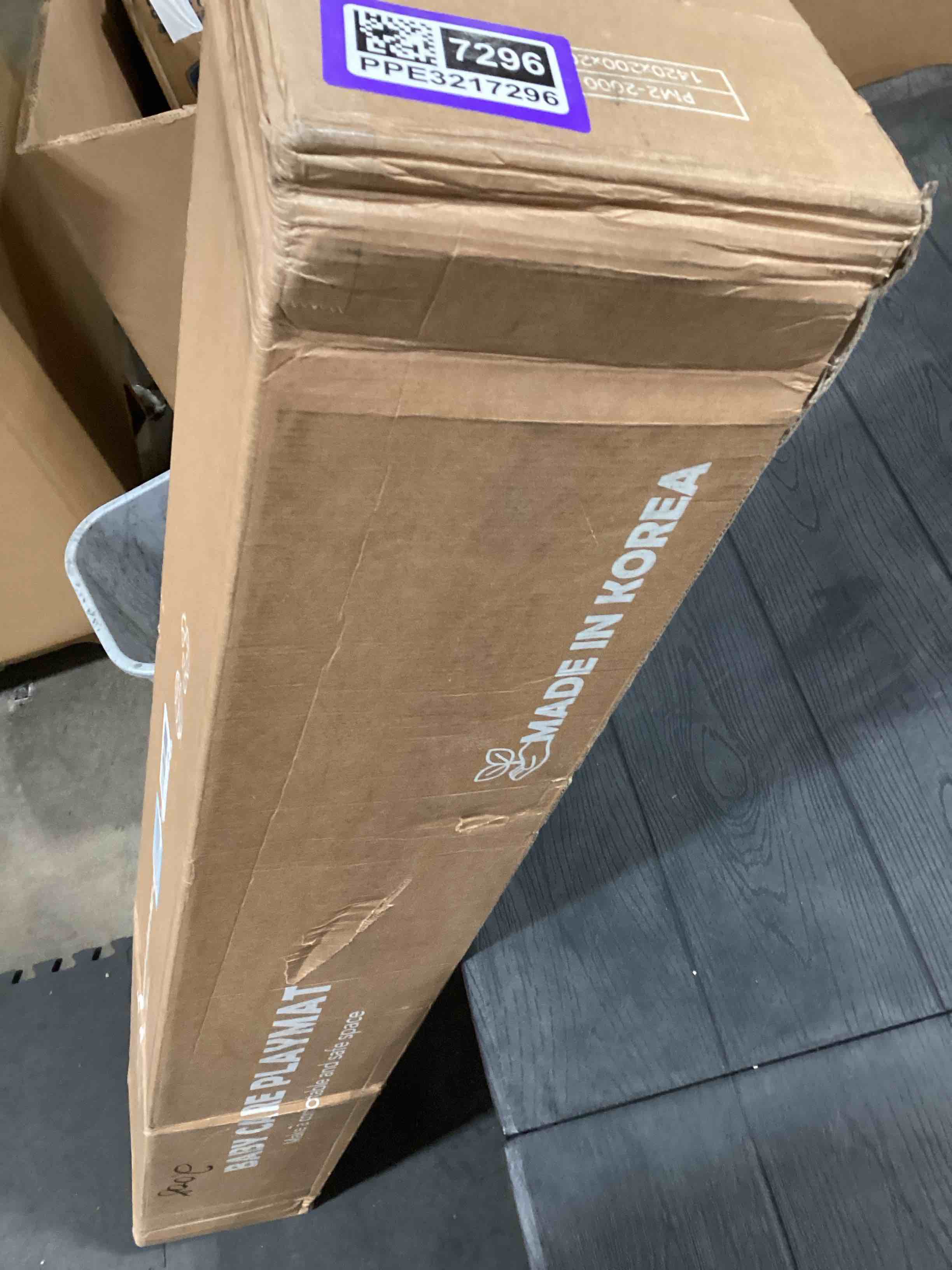 Condition photo showing Good Condition for Baby Care Play Mat (Large, Hygge - Twig & Maze) 82'' x 55'' Original One-Piece Reversible Rollable Waterproof Play Mat for Infants, Babies, Toddler, and Kids Hygge - Twig & Maze Large