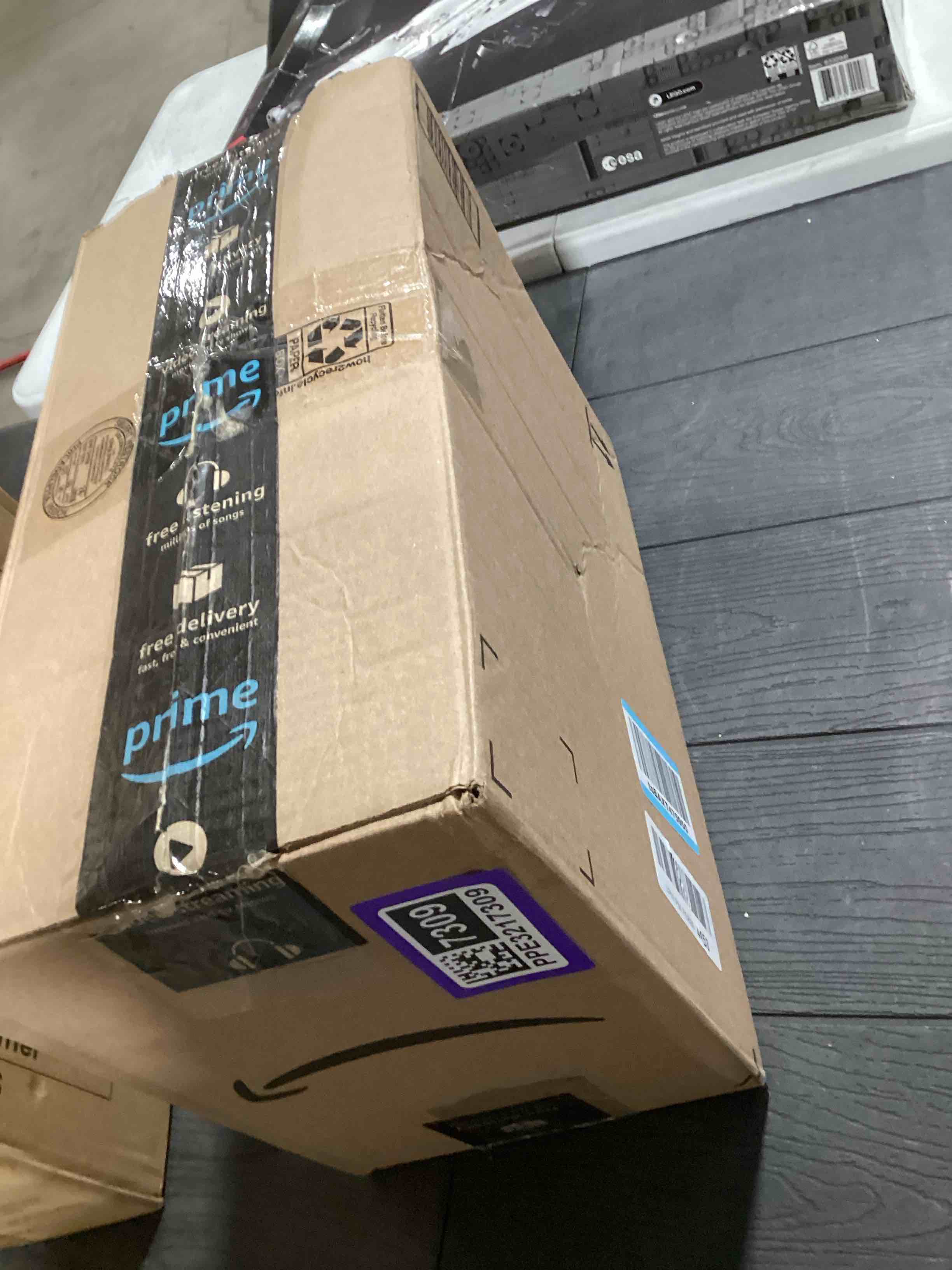 Condition photo showing Good Condition for Cable Management Box, Large Cord Organizer Box to Hide Power Strip & Under Desk,TV Computer Wires Cable Organizer Hider Box with Cable Clips&Reusable Cable Ties for Home/Office(Black)