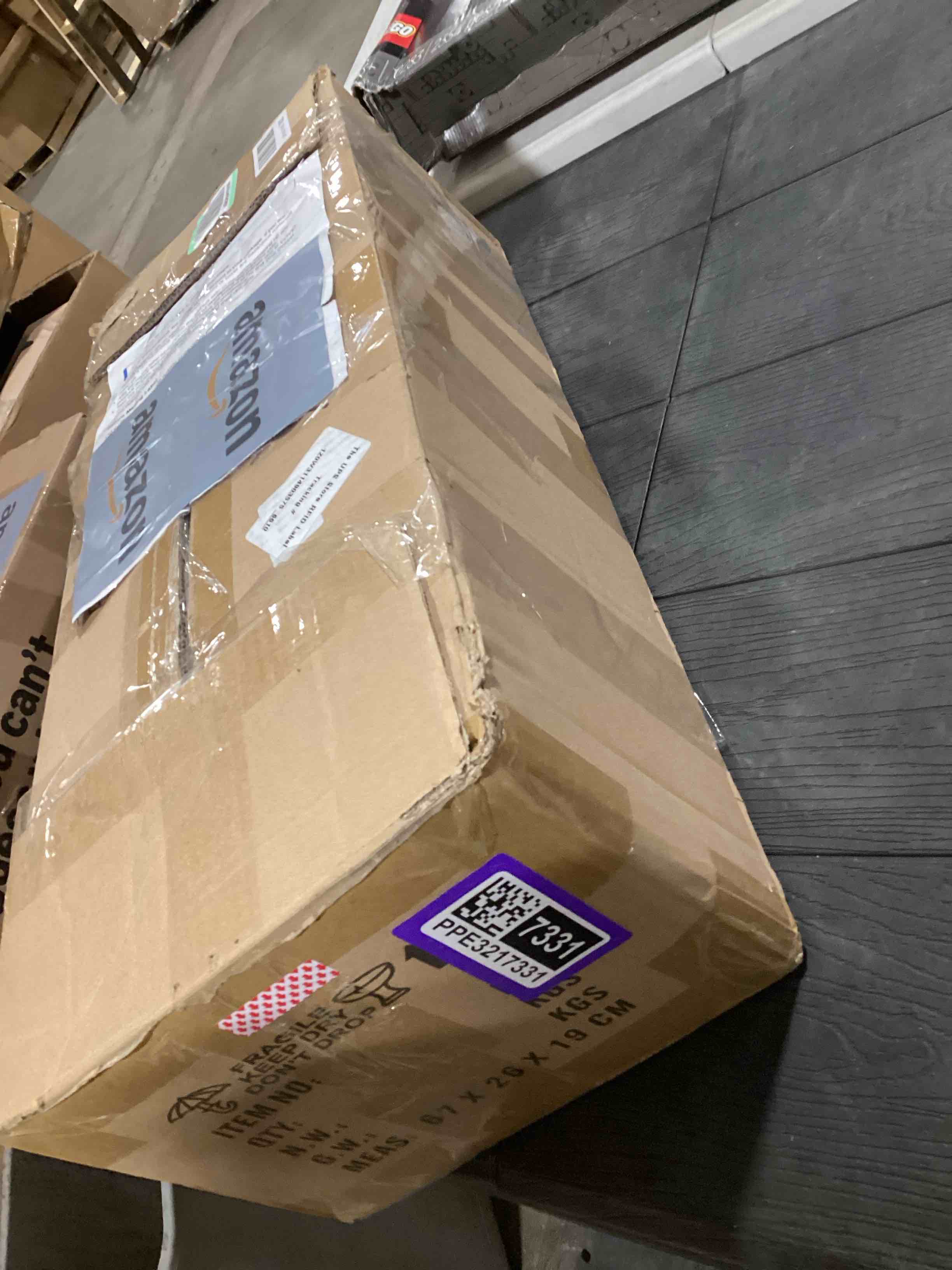 Condition photo showing As Is for 3 Pack Kitchen Island Concrete Pendant Lights with Dimmable LED Suspension Hanging Lamps 5.75In Cement Chandeliers Adjustable Hanging Ceiling Pendant Light for Foyer Bedsid Dining Room (Gray)