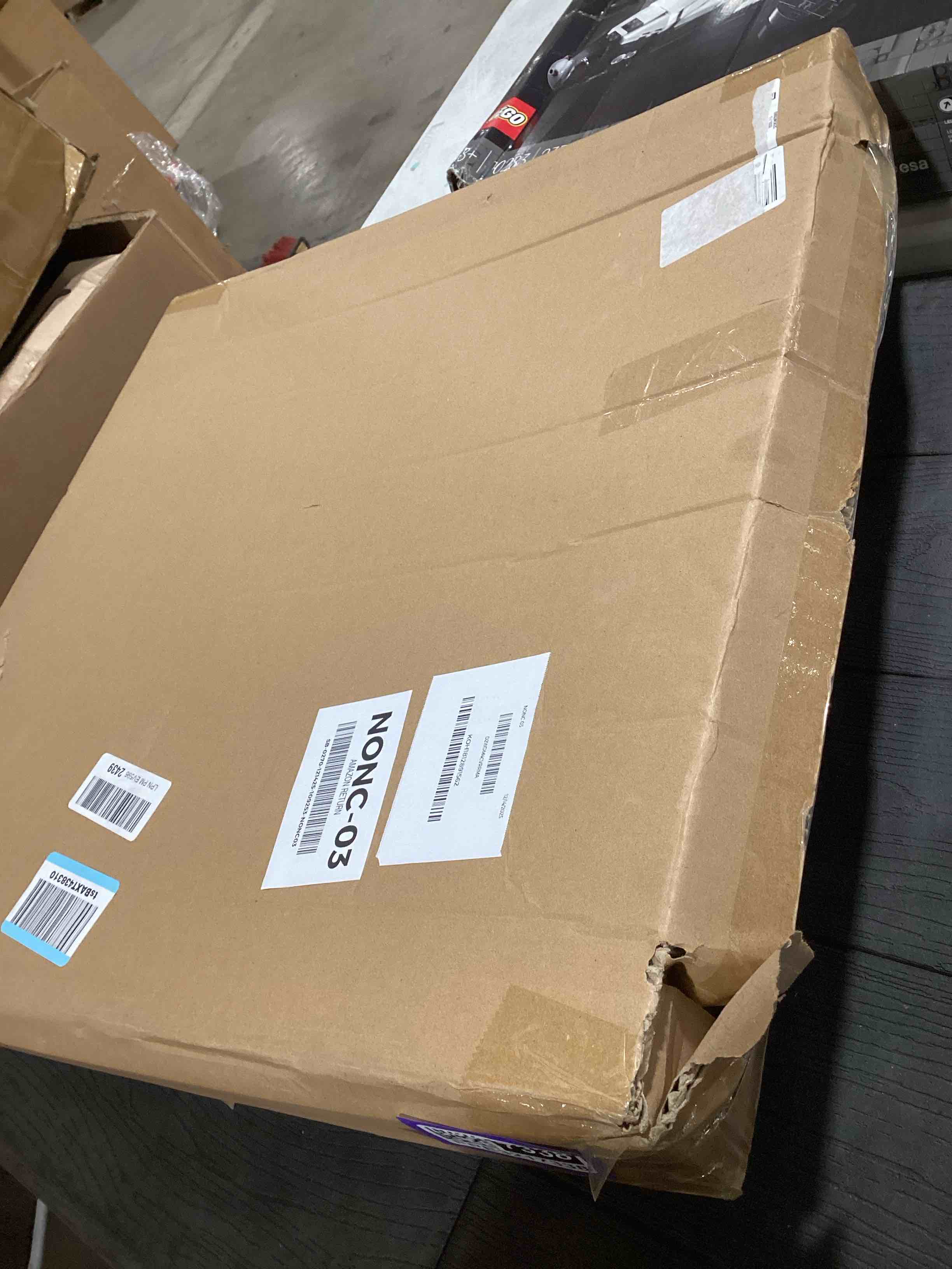 Condition photo showing As Is for Serving Tray with Handles, 22 inch Large Square Ottoman Tray Coffee Table Tray, Wooden Trays Decorative Trays for Party, Food Serving, Breakfast, Dinner, Coffee Tea, Appetizers Square Tray -22 Inch