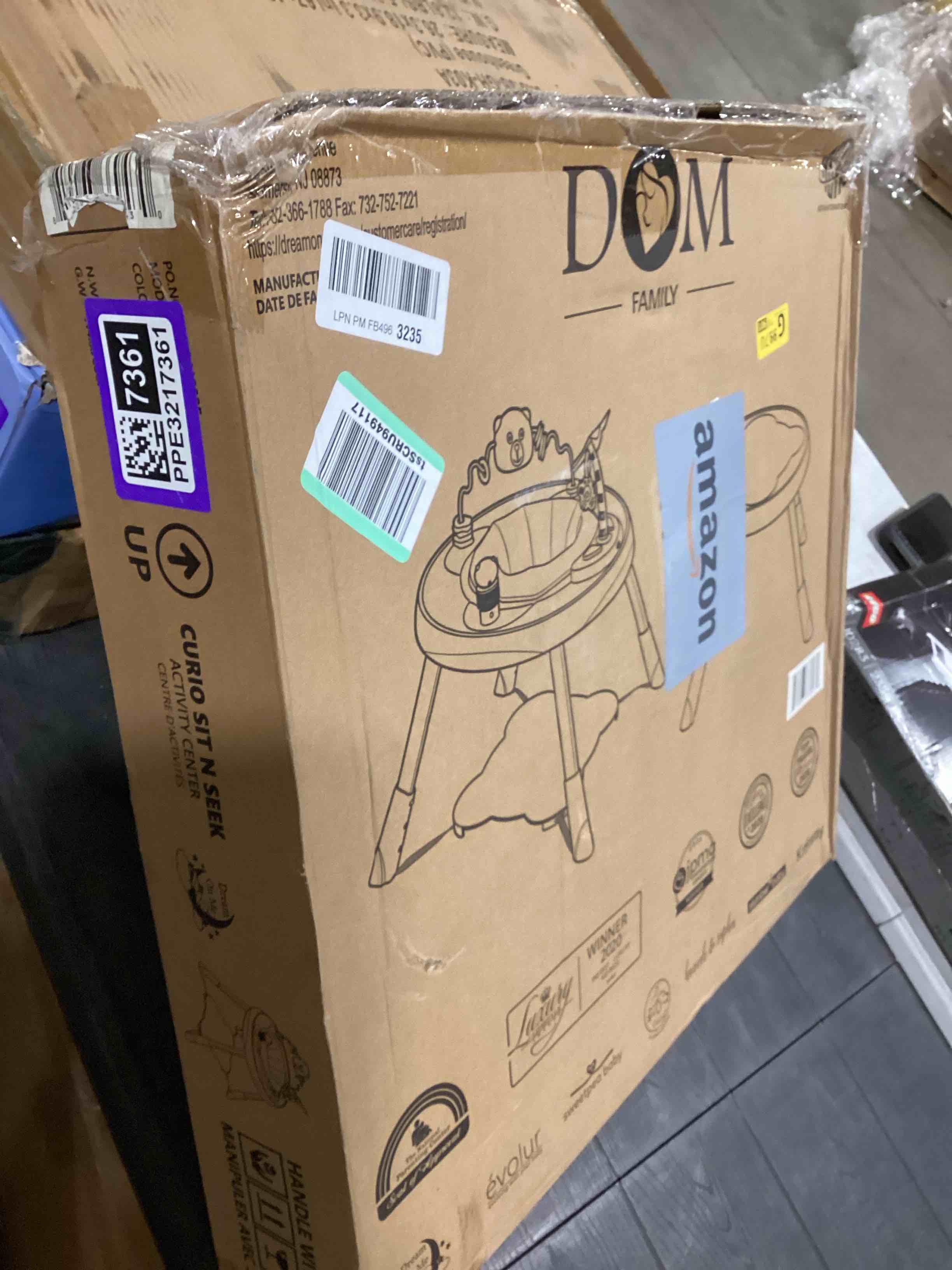 Condition photo showing Good Condition for Dream On Me Curio Sit N Seek Baby Activity Center in Mint, 2 in 1 Activity Center and Play Table with 3 Detachable Toys and Music, 3 Level Height Adjustable Positions