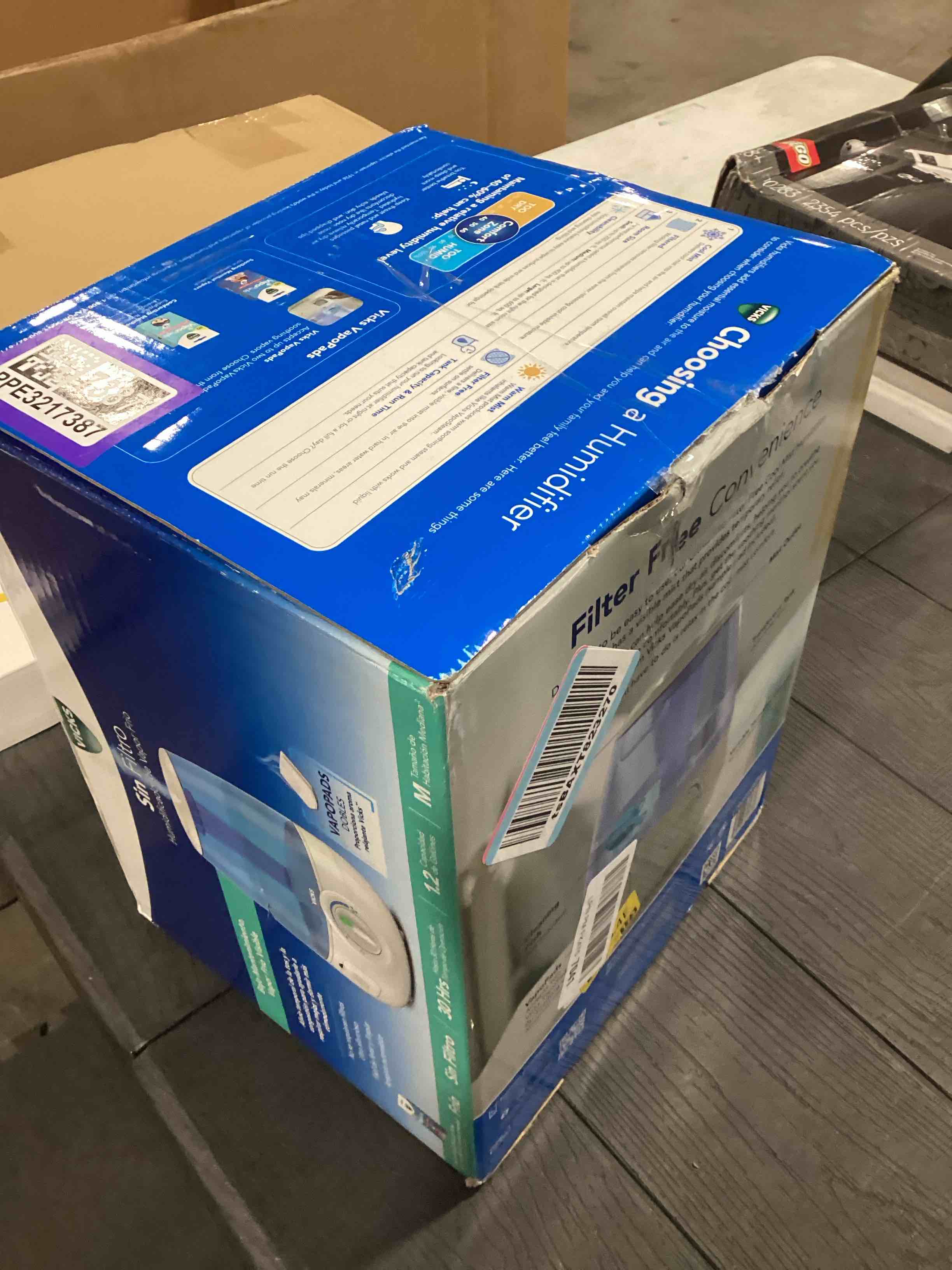 Condition photo showing Good Condition for Vicks Filter-Free Ultrasonic Humidifier, Recommended by Pediatricians*, 1.2 Gal Ultrasonic Cool Mist Humidifiers for Bedrooms & Kids Rooms, Works with Vicks VapoPads