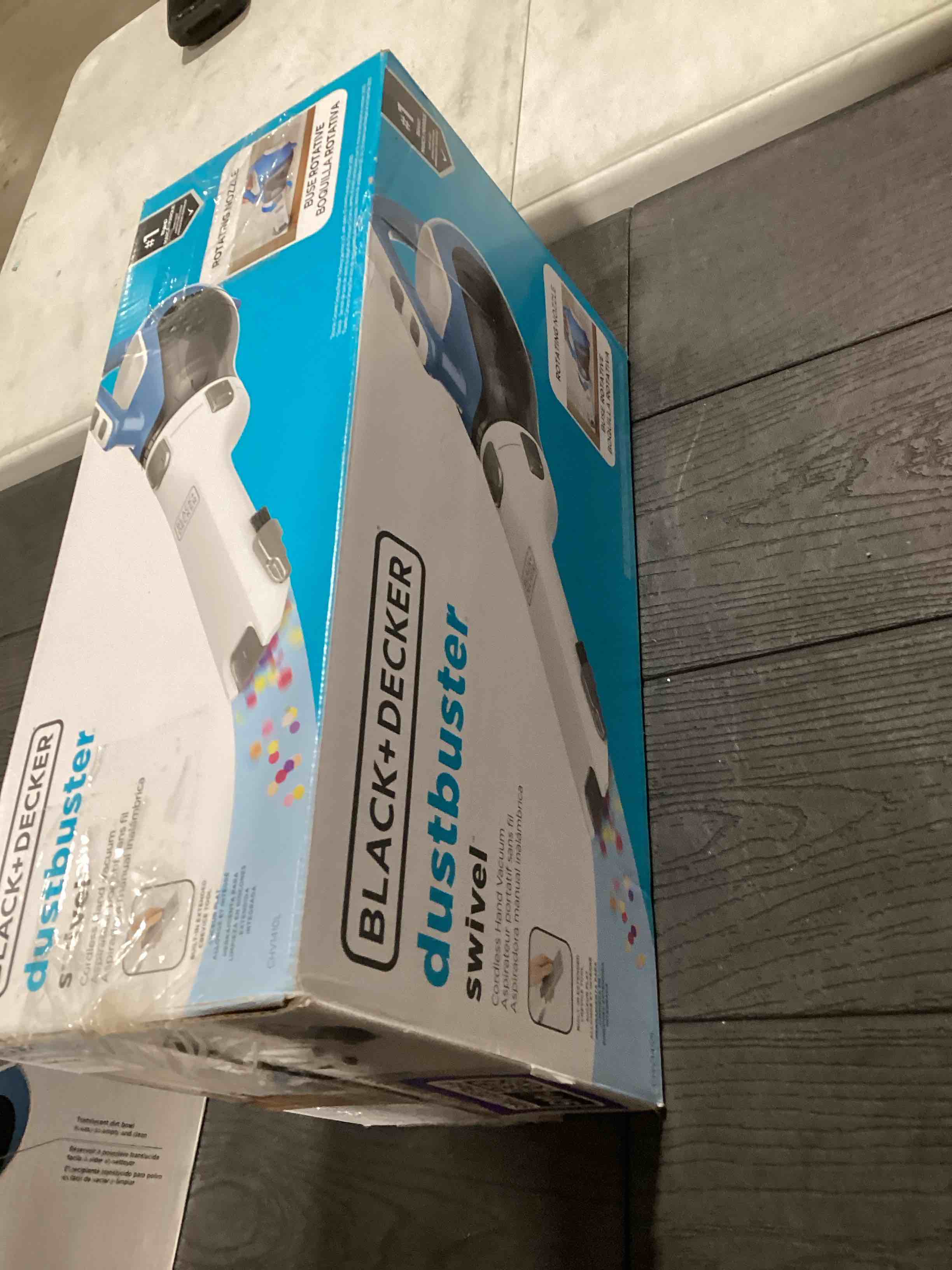 Condition photo showing As Is for BLACK+DECKER dustbuster AdvancedClean Cordless Handheld Vacuum, Compact Home and Car Vacuum with Crevice Tool (CHV1410L)