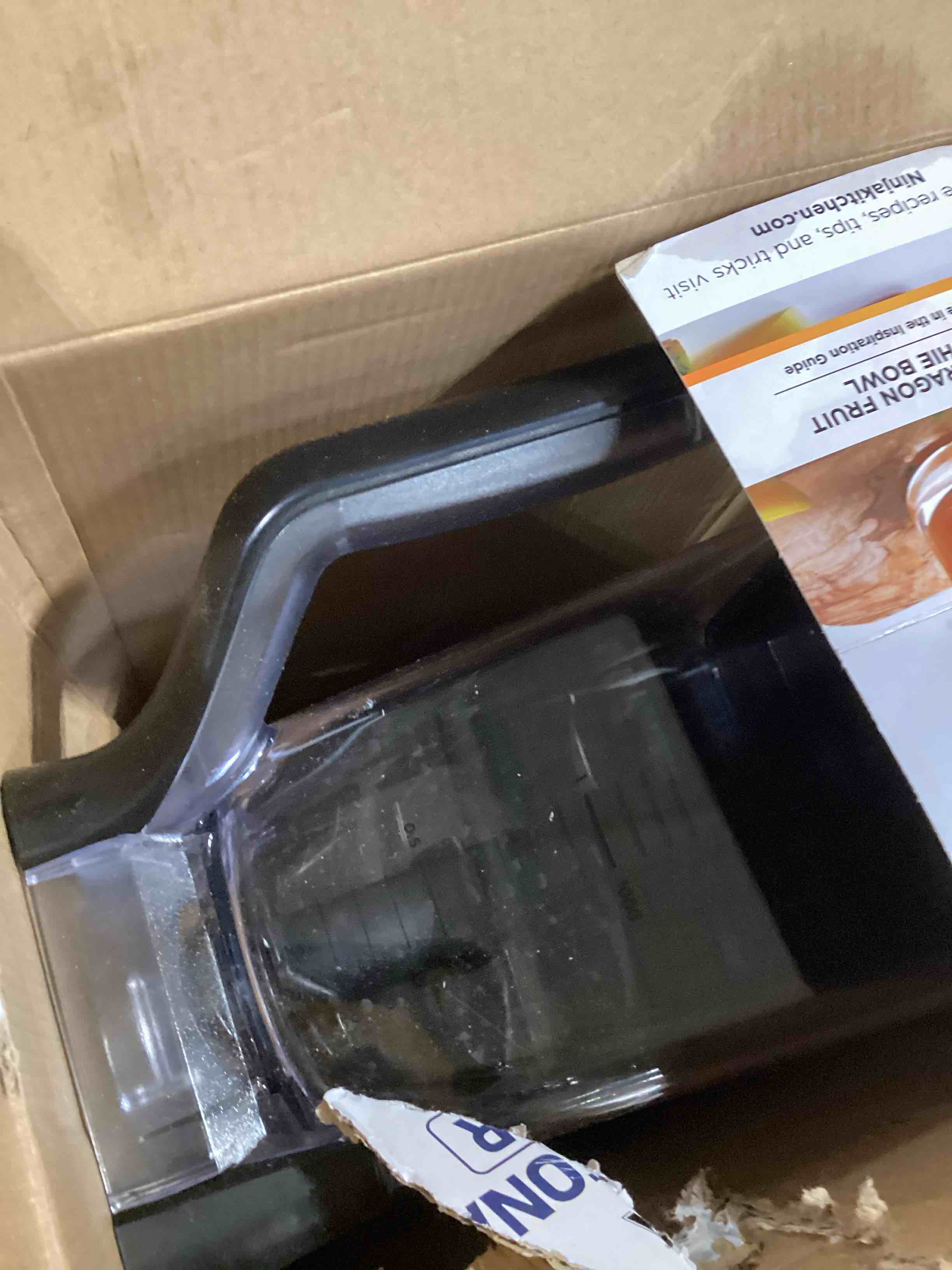 Condition photo showing As Is for Ninja Professional Blender 1000W, Total Crushing Technology- Smoothies, Ice Crushing & Frozen Fruit, Full-Size Countertop Blender, 72-oz. Pitcher, Black & Grey, BL610 Generation 2 (1000 Watts)