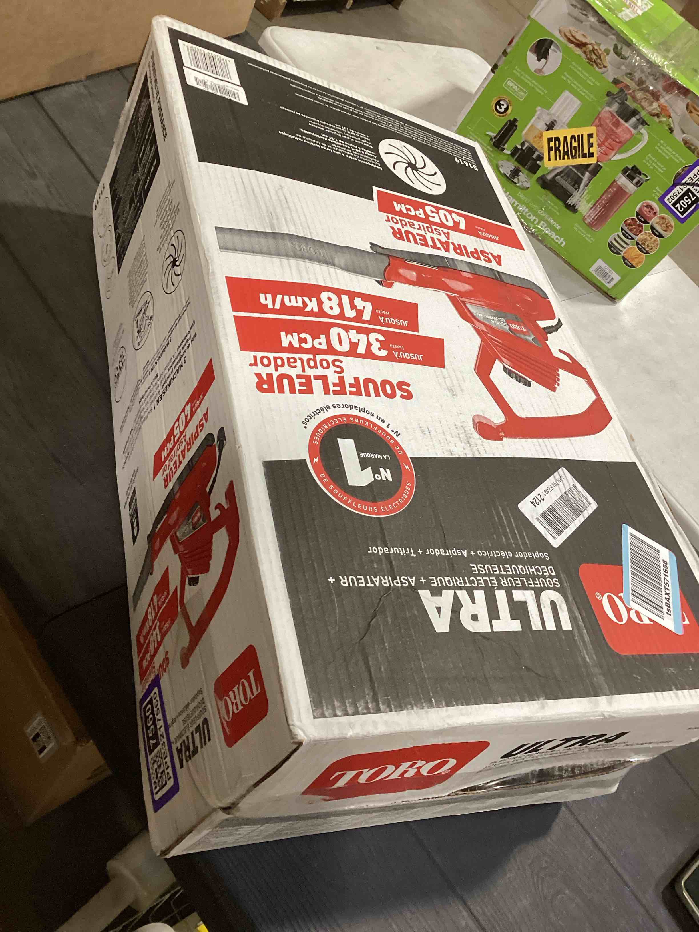 Condition photo showing As Is for Toro Ultra 250 MPH 410 CFM 12 Amp Electric Blower/Vacuum/Mulcher 51619