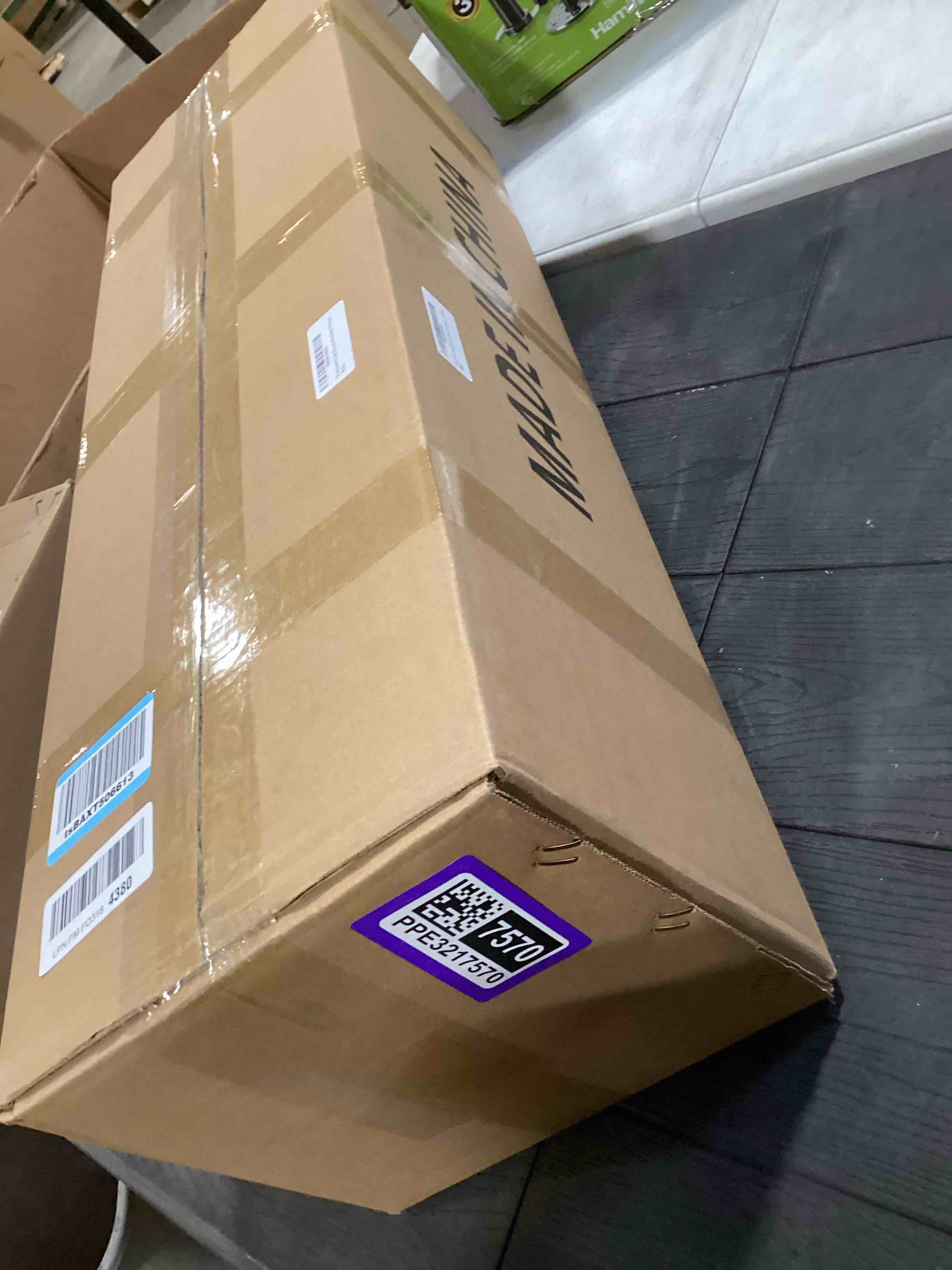 Condition photo showing As Is for 35 Inch Barber Pole Light, Classic Style Hair Salon Barber Shop Open Sign, Barber Shop Rotating Black White LED Strips, IP54 Waterproof Save Energy, Wall Mount