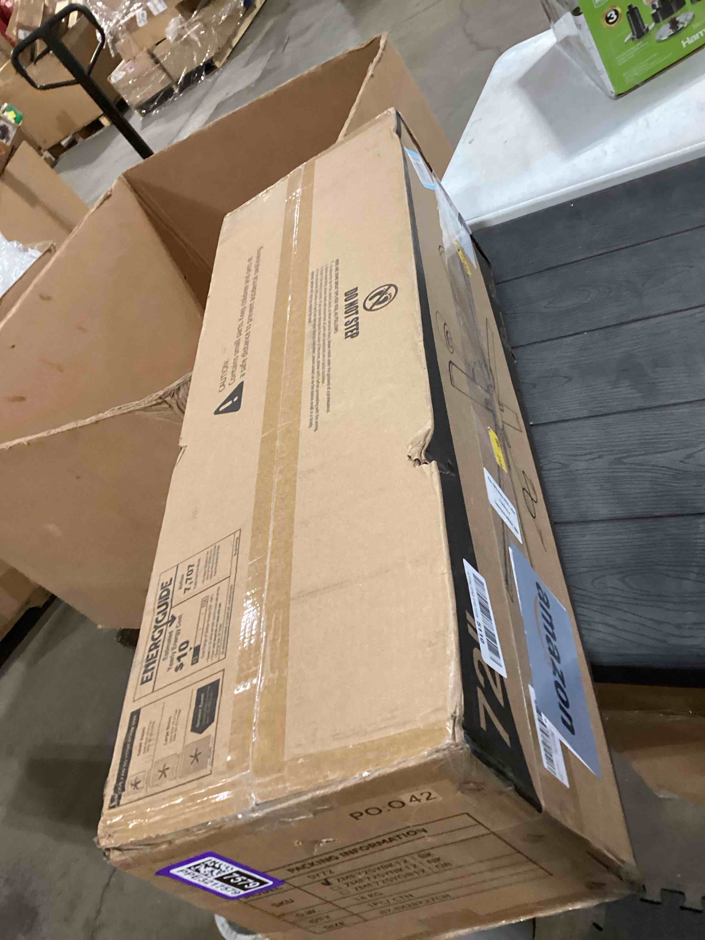 Condition photo showing Good Condition for ZMISHIBO 72 Inch Ceiling Fan No Light, Large Black Ceiling Fan with Remote, Quiet DC Motor, and 6 Speeds, Indoor/Outdoor Industrial Ceiling Fans 8 Aluminum Blades for Patio, Garage, Shop, Black 72inch Black