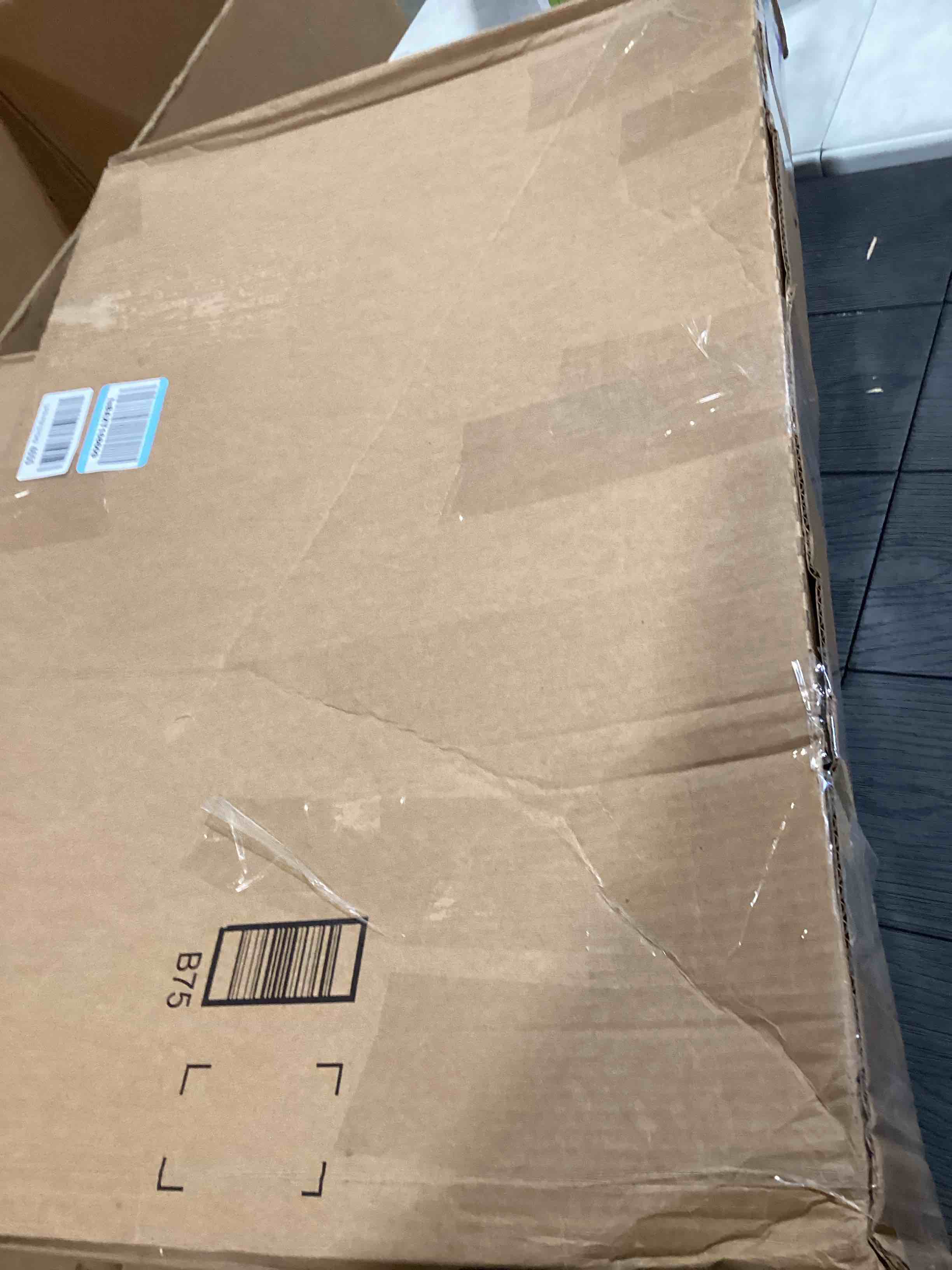 Condition photo showing As Is for 17x24 Picture Frame Rustic Brown for Poster Photo Picture, Horizontal and Vertical Formats for Wall Hanging, 17 x 24 Wall Gallery Poster Photo Frame for 17 by 24 Photos Posters, Rustic Brown Rustic Brown 24"L x 17"W