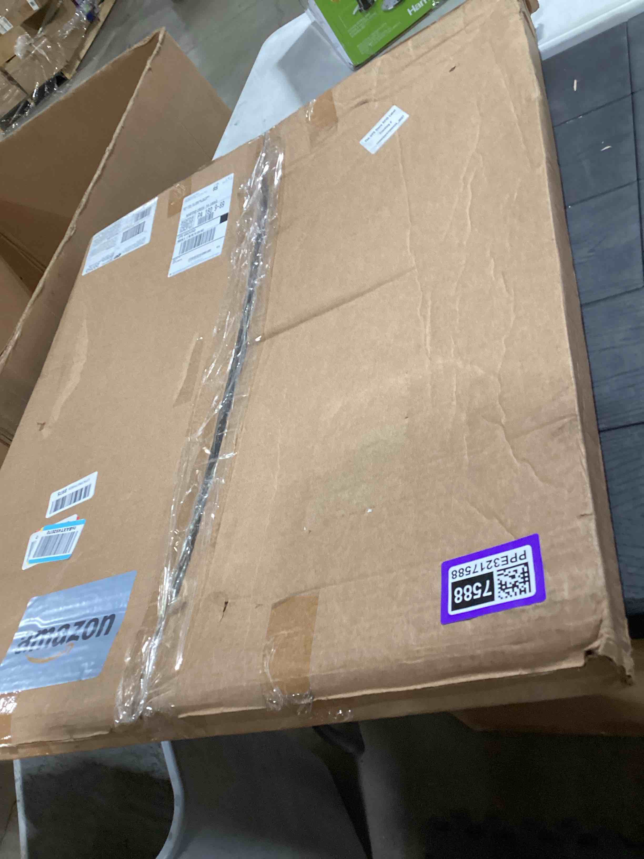 Condition photo showing Good Condition for Camco Washing Machine Drain Pan - Features a Durable Plastic Construction, 1-inch/1.5-inch PVC Drain Fitting, and Measures 30-inches (L) x 32-inches (W) x 2 ½-inches (H) (OD) (20750) Standard Packaging graphite 30" x 32"