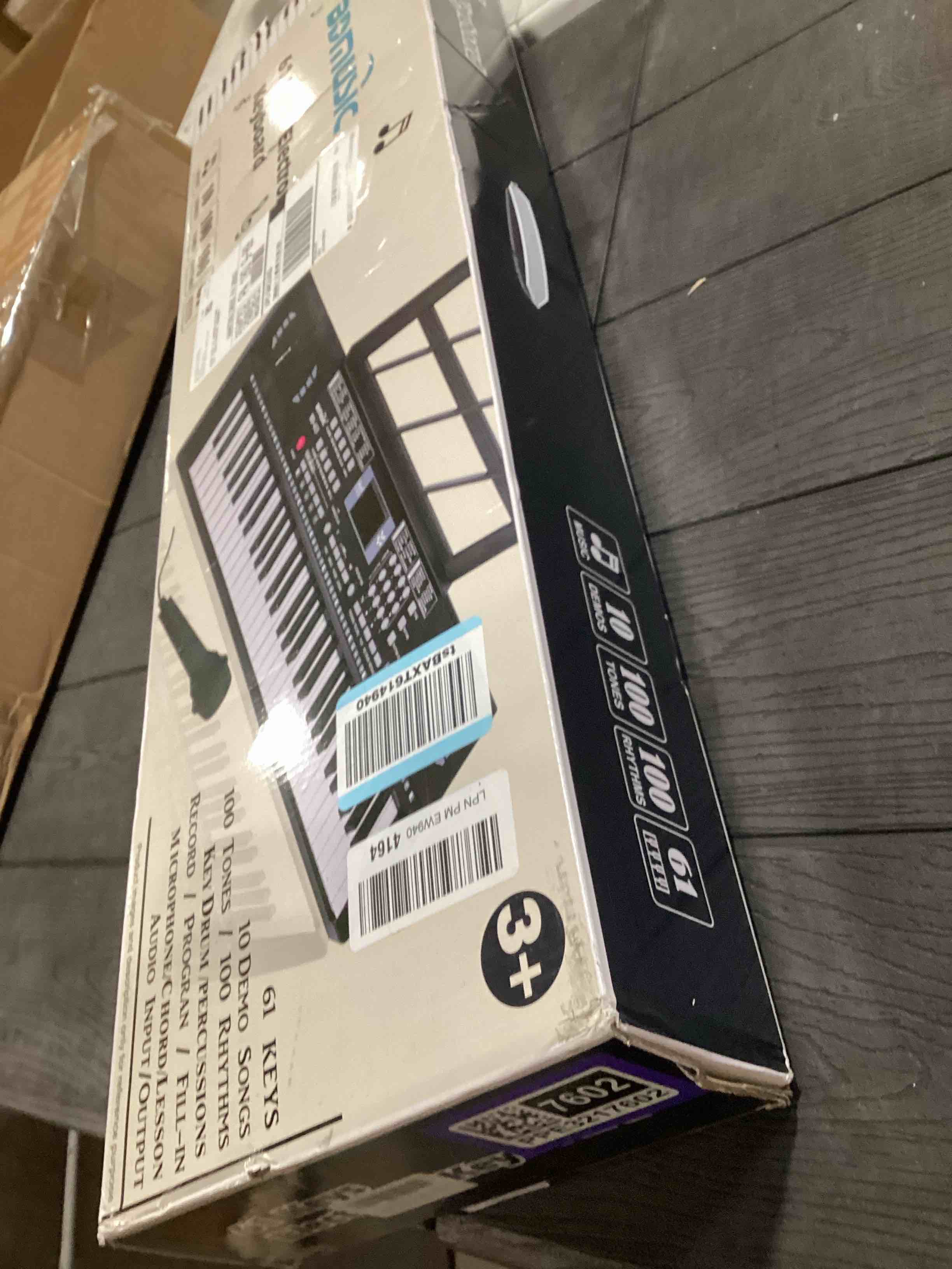 Condition photo showing As Is for 61 Key Keyboard Piano, Portable Electronic Keyboard Piano for Beginners with Speakers, Microphone, Sheet Music Stand, Digital Music Keyboard for Beginners