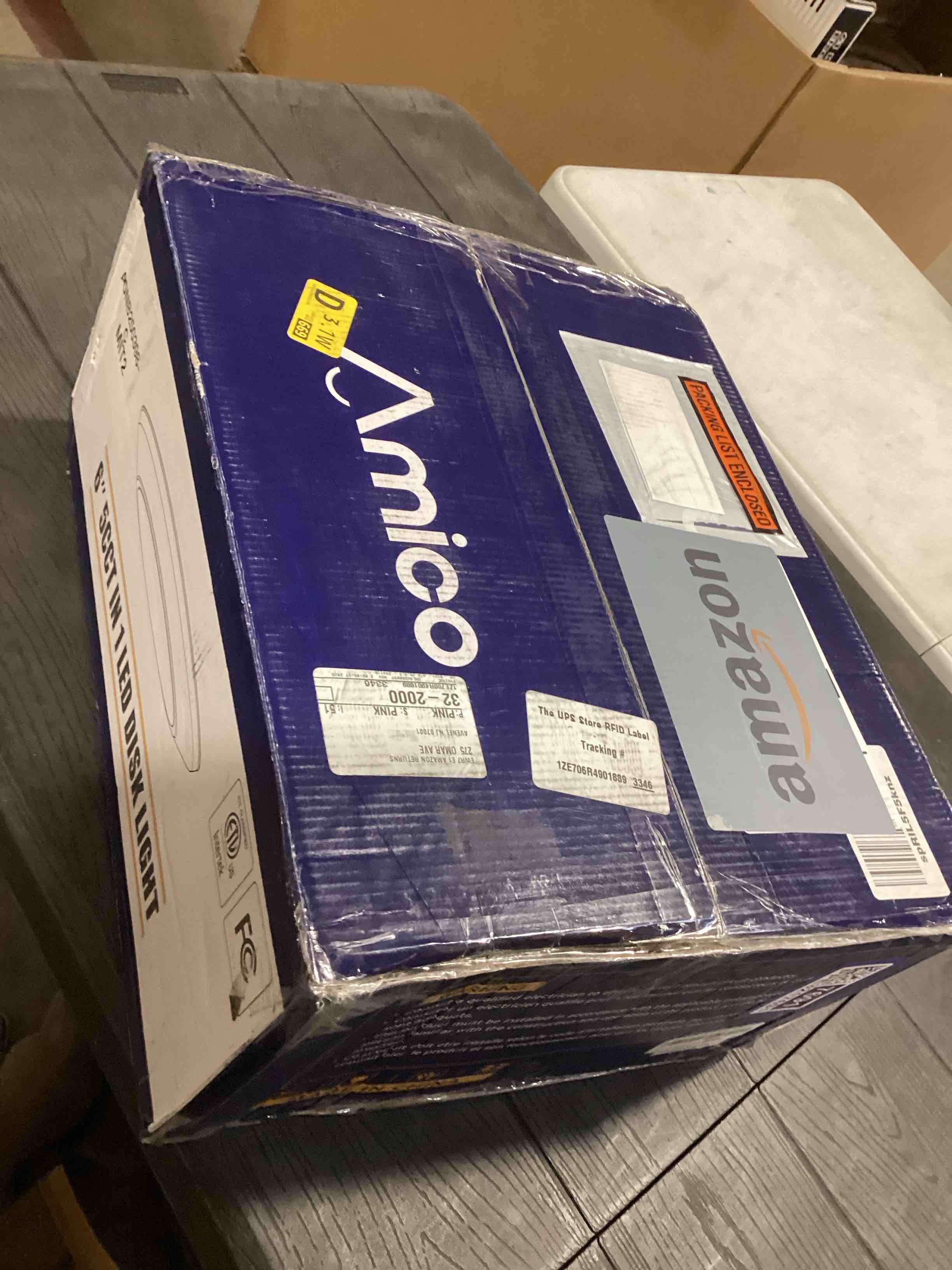 Condition photo showing Good Condition for Amico 24 Pack 5/6 Inch LED Disk Lights, Dimmable Flush Mount Ceiling Disc Lights, 2700K/3000K/4000K/5000K/6000K Selectable, 12W Eqv 110W, 1050LM, Low Profile Surface Mount Ceiling Light, ETL&FCC 24pack-6inch