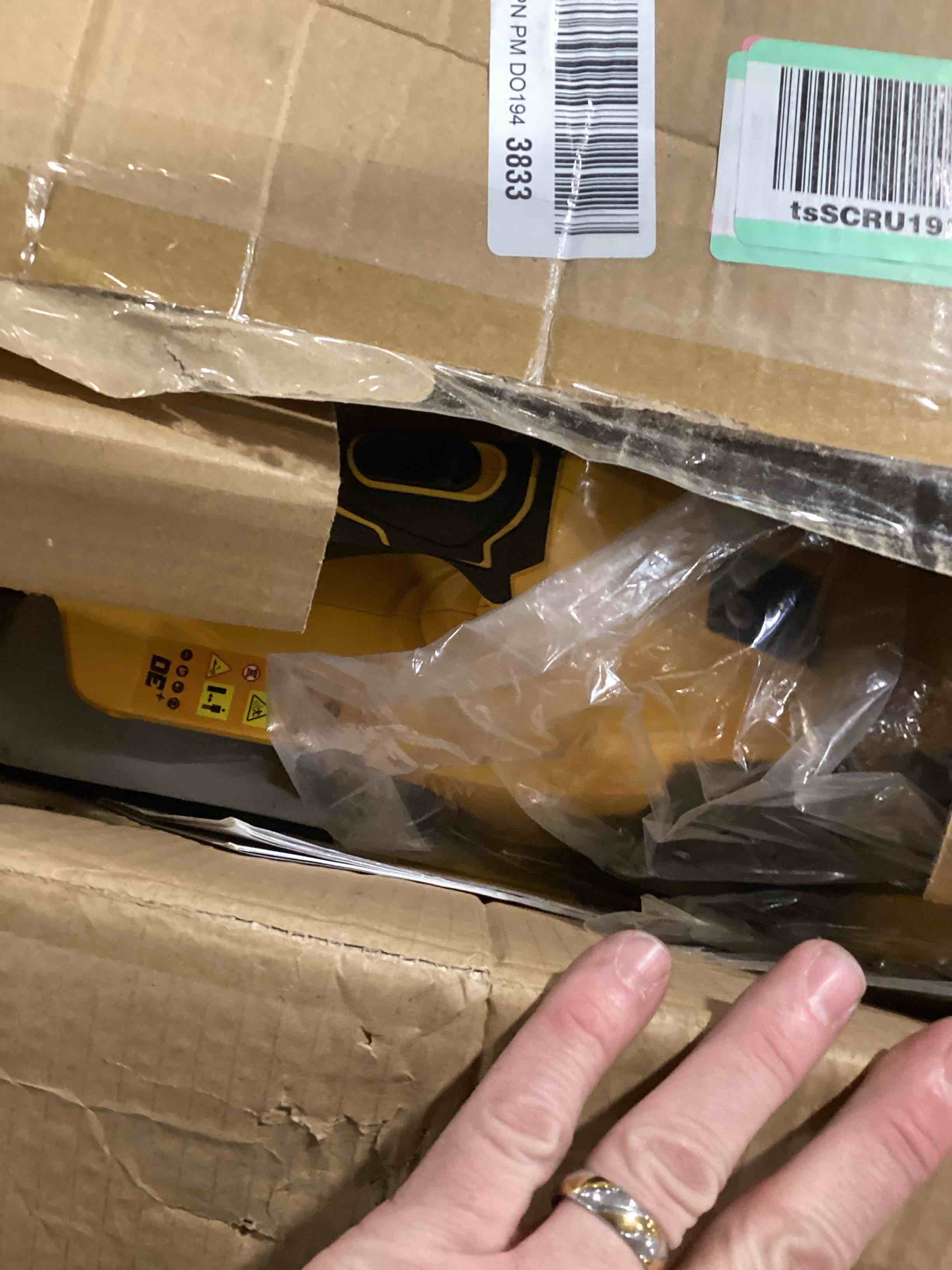 Condition photo showing As Is for 14 Inch Brushless Electric Chainsaw Cordless for Dewalt 20V Battery, Compact Chain Saw with Auto Oiler, Low Kickback, Battery Powered Chainsaw for Tree Trimming, Storm Clean-Up, Wood Cutting, Pruning