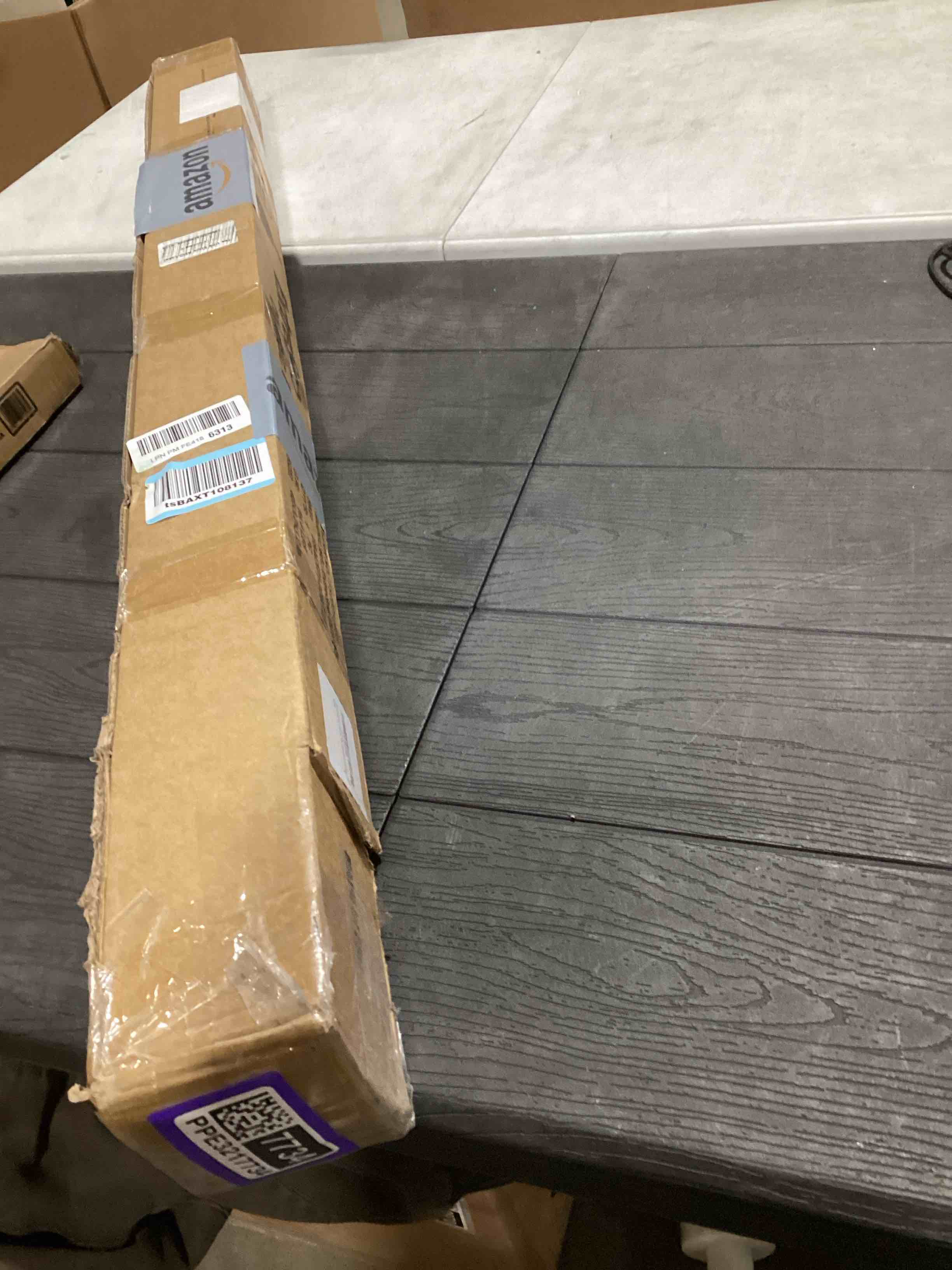 Condition photo showing Good Condition for Olympic EZ Curl Barbell Bar, 47" EZ Curl Bar for Weight Lifting, Biceps, triceps, Back/Leg Muscle Group exercise,Chrome Curling Bar for 2 Inch Weight Plates,with 2 Spring Collars 2 inch-Silver