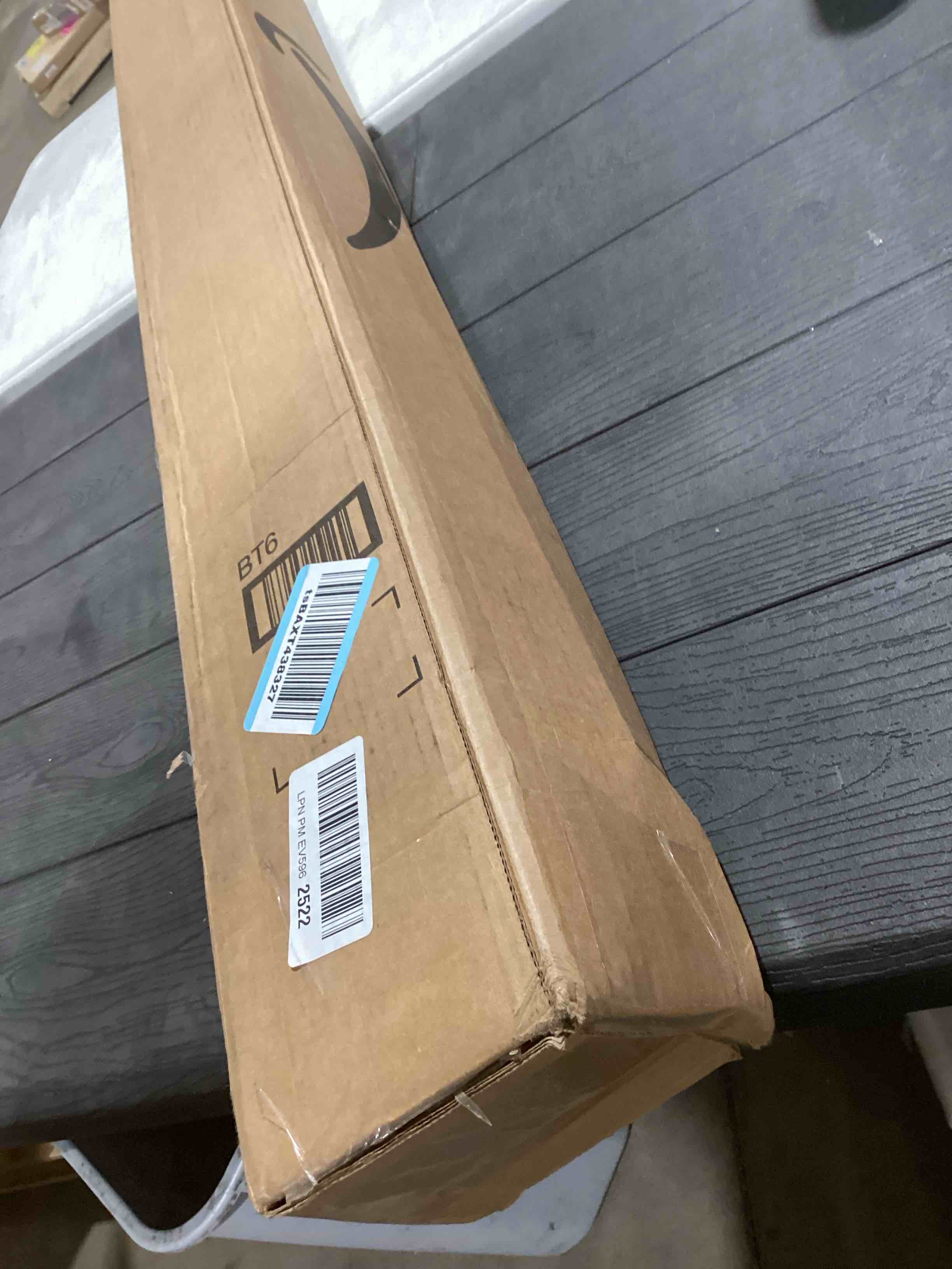 Condition photo showing Good Condition for AOSKY Cordless Zebra Blinds for Windows Pull Down Roller Window Shades Dual Layer Light Filtering Privacy for Day and Night, Free-Stop Door Shades for Home Easy to Install (44" W X 72" H, White) 44"W x 72"H White