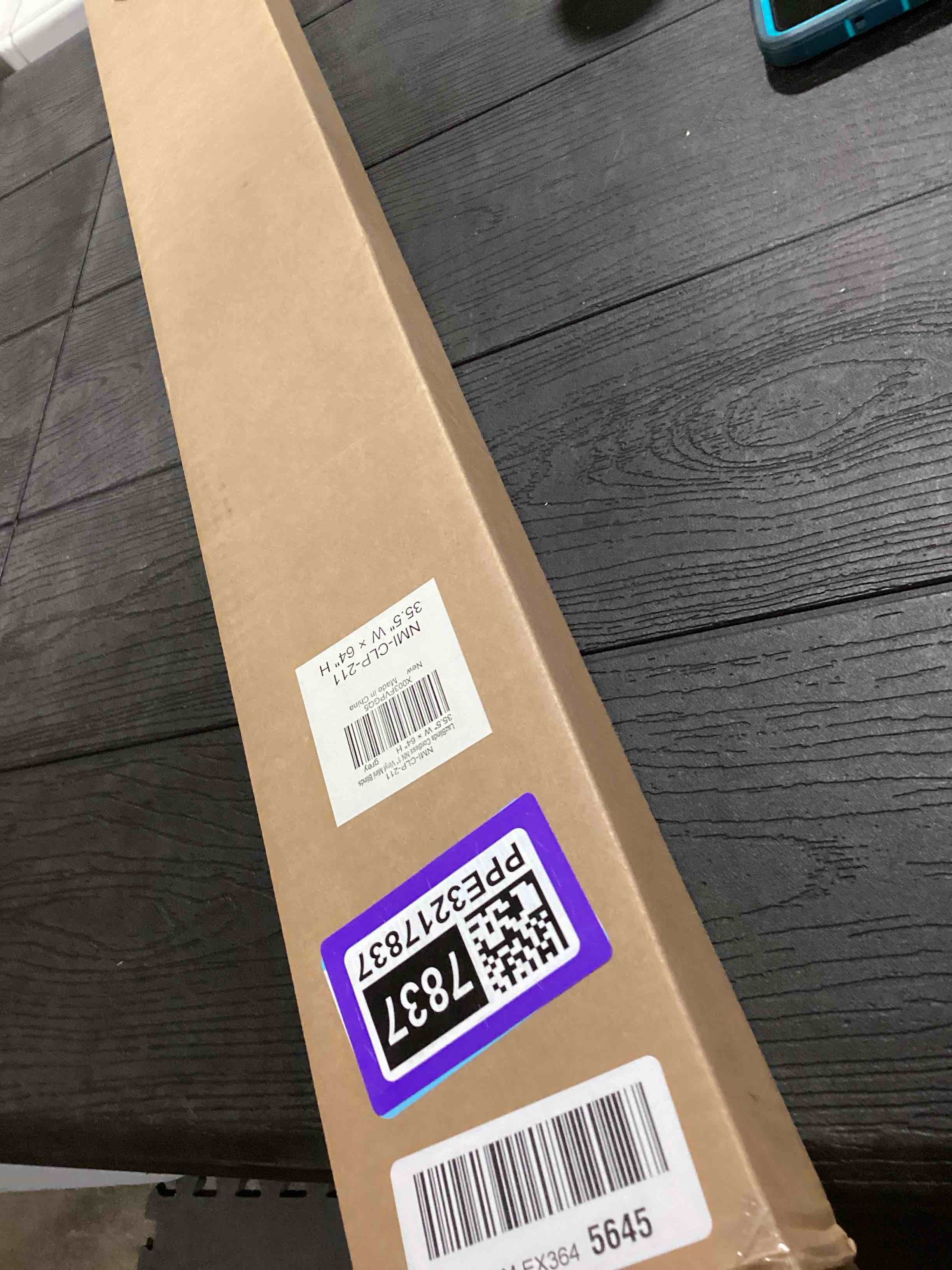 Condition photo showing Good Condition for LazBlinds No Tools No Drill 1" Vinyl Mini Blinds, Cordless Blinds for Windows, Light Filtering Horizontal Window Blinds & Shades, 35 1/2" W x 64" H, Grey Cordless-grey 35 1/2" W x 64" H