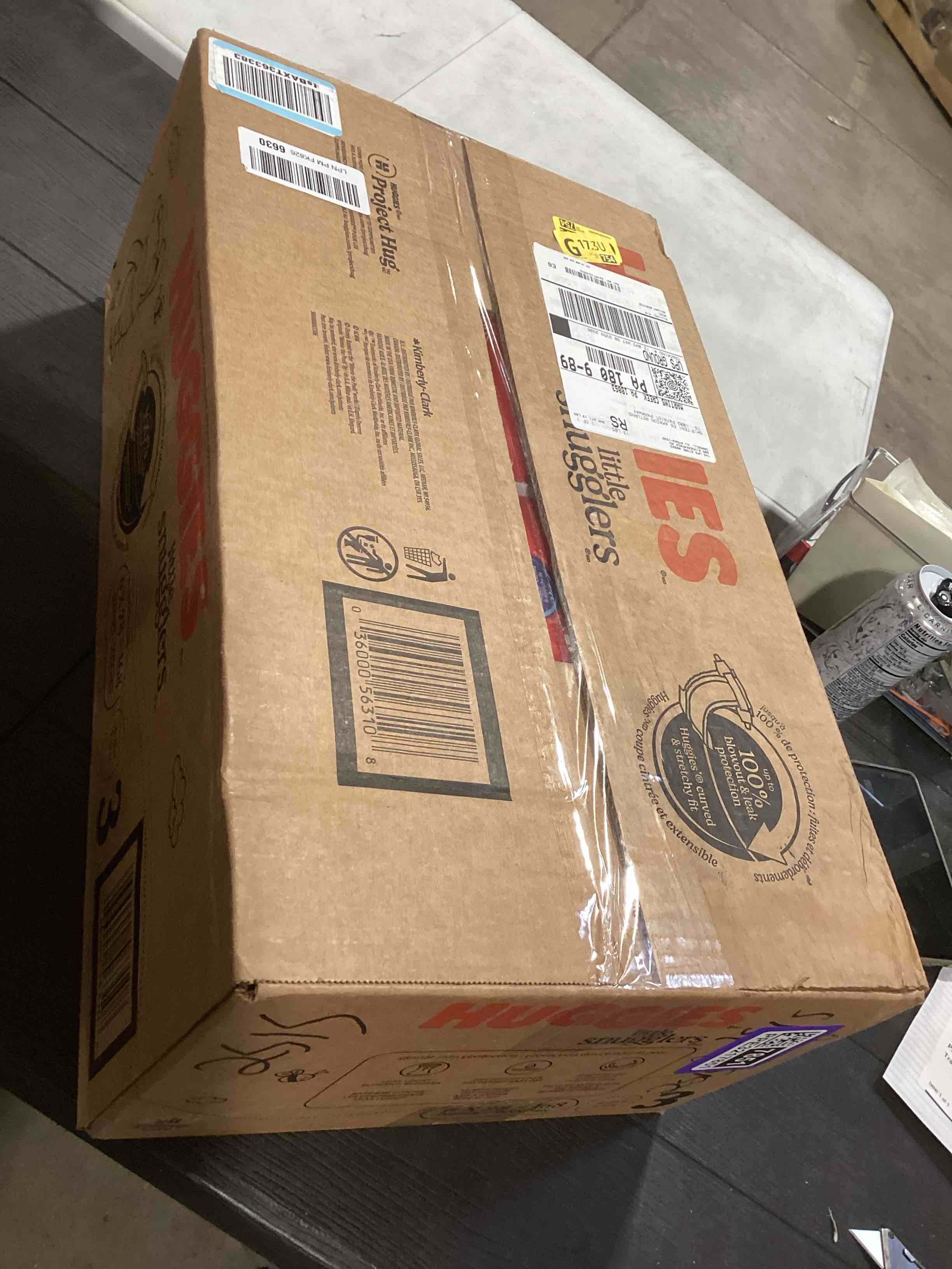 Condition photo showing New/Like New for Huggies Size 3 Diapers, Little Snugglers Baby Diapers, Size 3 (16-28 lbs), 168 Count (6 Packs of 28), Packaging May Vary Size 3 168