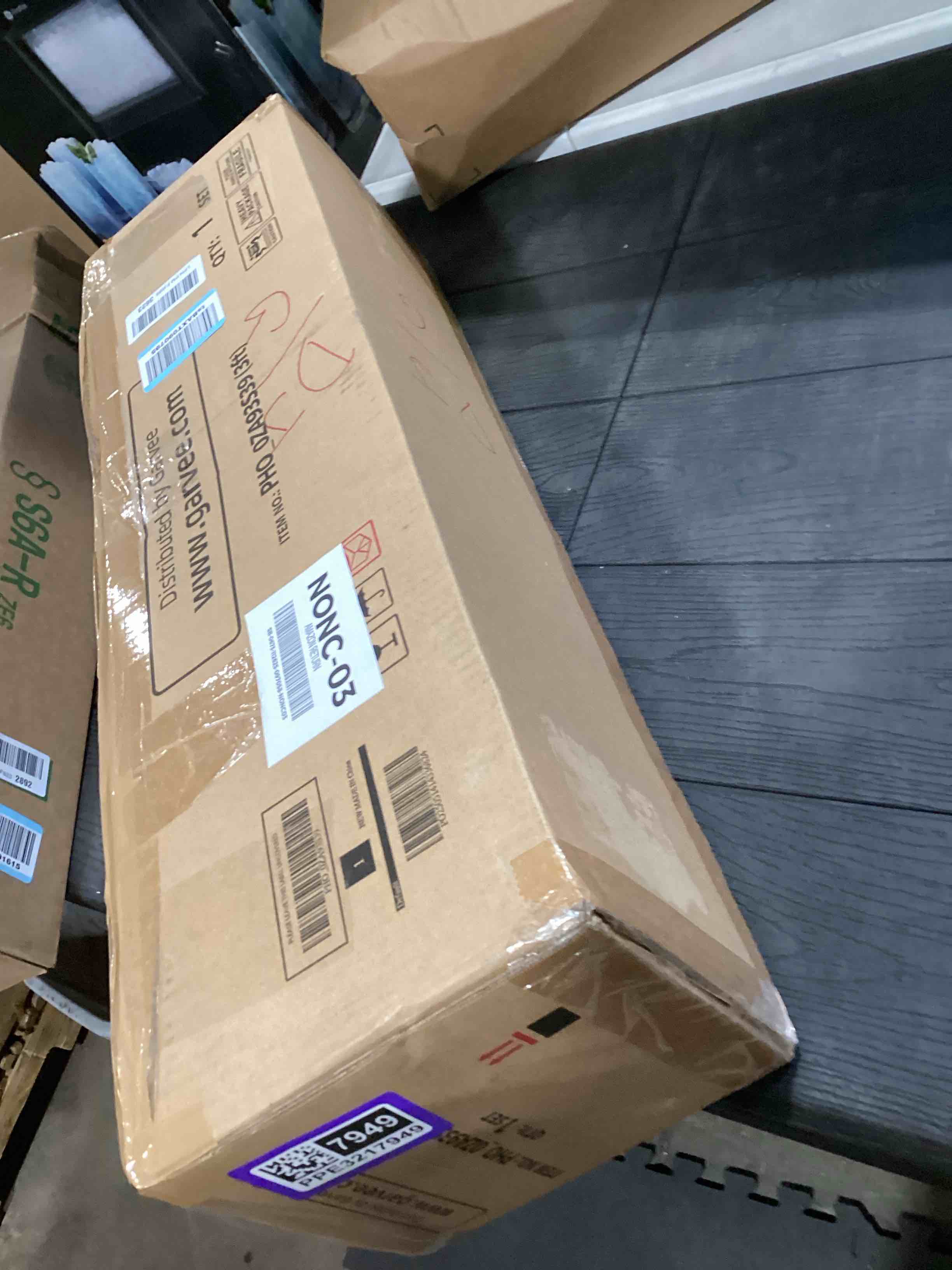 Condition photo showing As Is for Pre-Lit 3 ft Artificial Mini Xmas Tree, Nordic Spruce Christmas Tree with Led Lights & Burlap Bag Base, Suitable for Tabletop, Office & Home Decoration