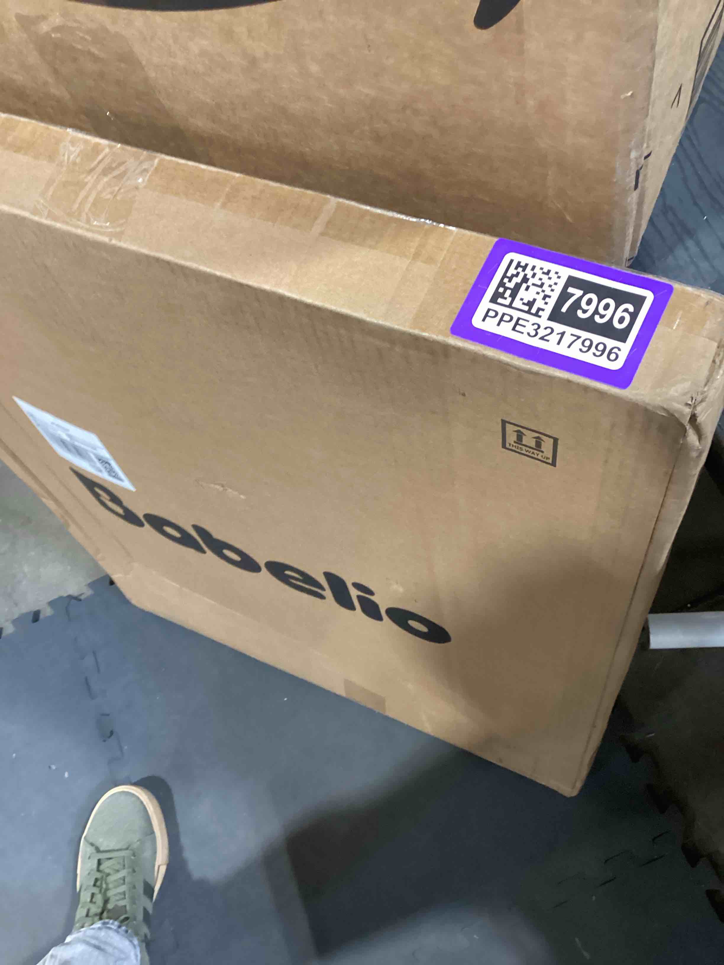 Condition photo showing Good Condition for Mom's Choice Award Winner-BABELIO 26-40" Metal Baby Gate with Black Wood Pattern, PressGuard C5 Easy Install Pressure Mounted Dog Gate for Stairs and Doorways, with Wall Protectors and Extension Kits Black Wood Pattern 30"Tall 26"-40" Wide