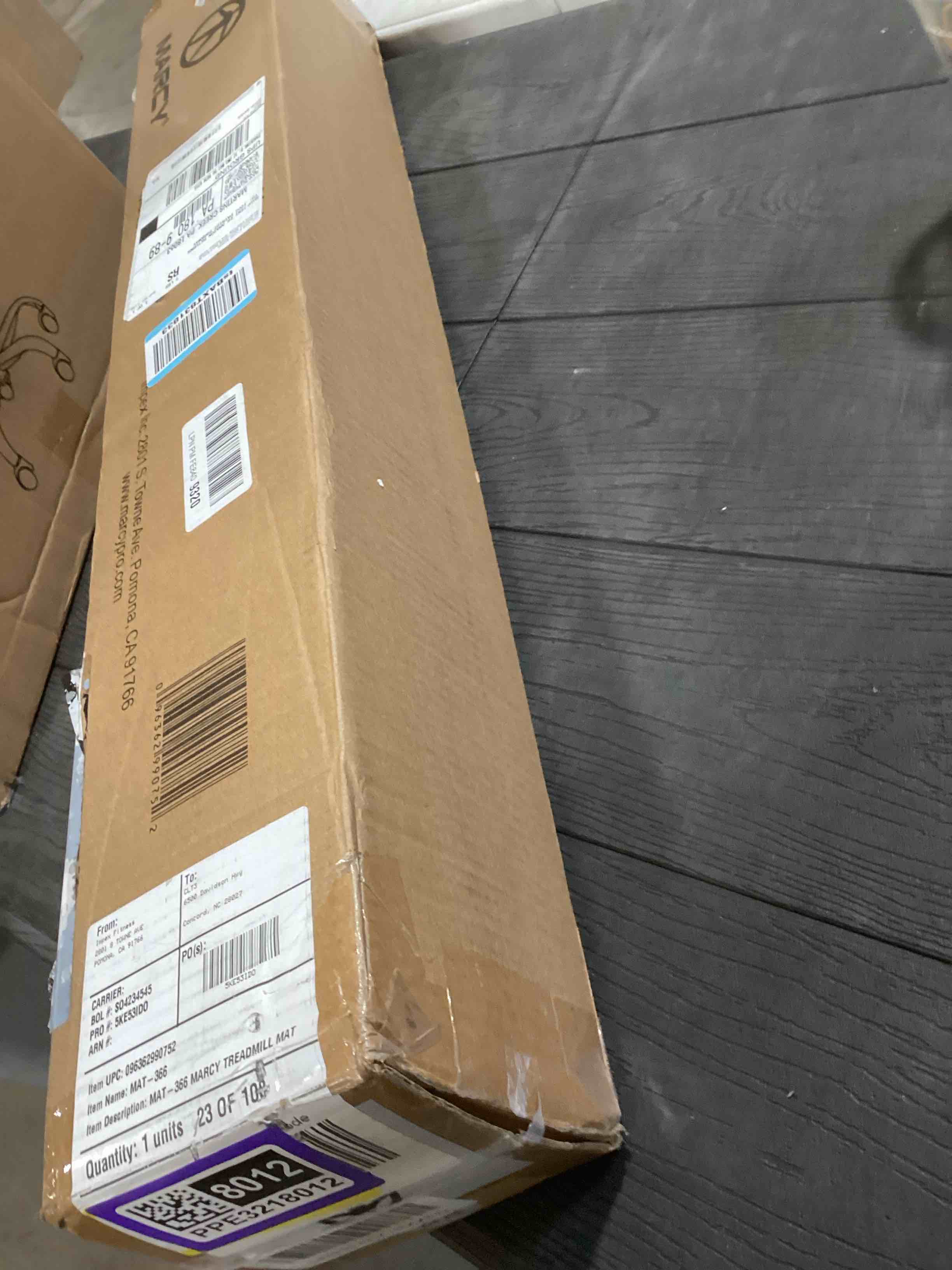 Condition photo showing Good Condition for Marcy Fitness Equipment Mat and Floor Protector Compatible for Treadmills, Elliptical, Exercise Bikes, Stationary Cycles and Accessories Extra Long 78"