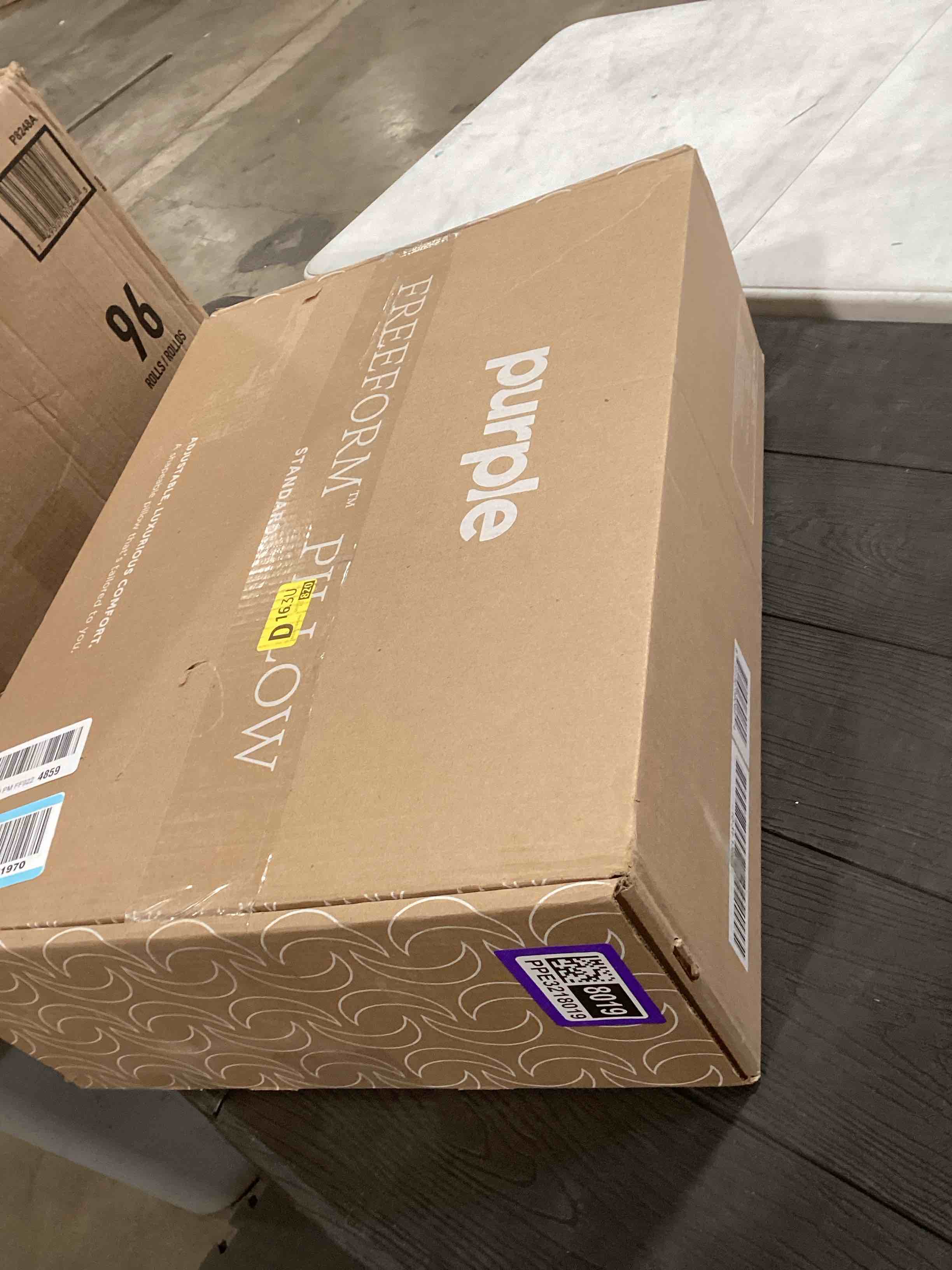 Condition photo showing Good Condition for Purple Freeform Pillow - Standard Size, Customizable Support with GelFlex Grid & MicroFlex Moon Foam - Pressure Relief, Cooling, Extra Filling & Adjustable Height