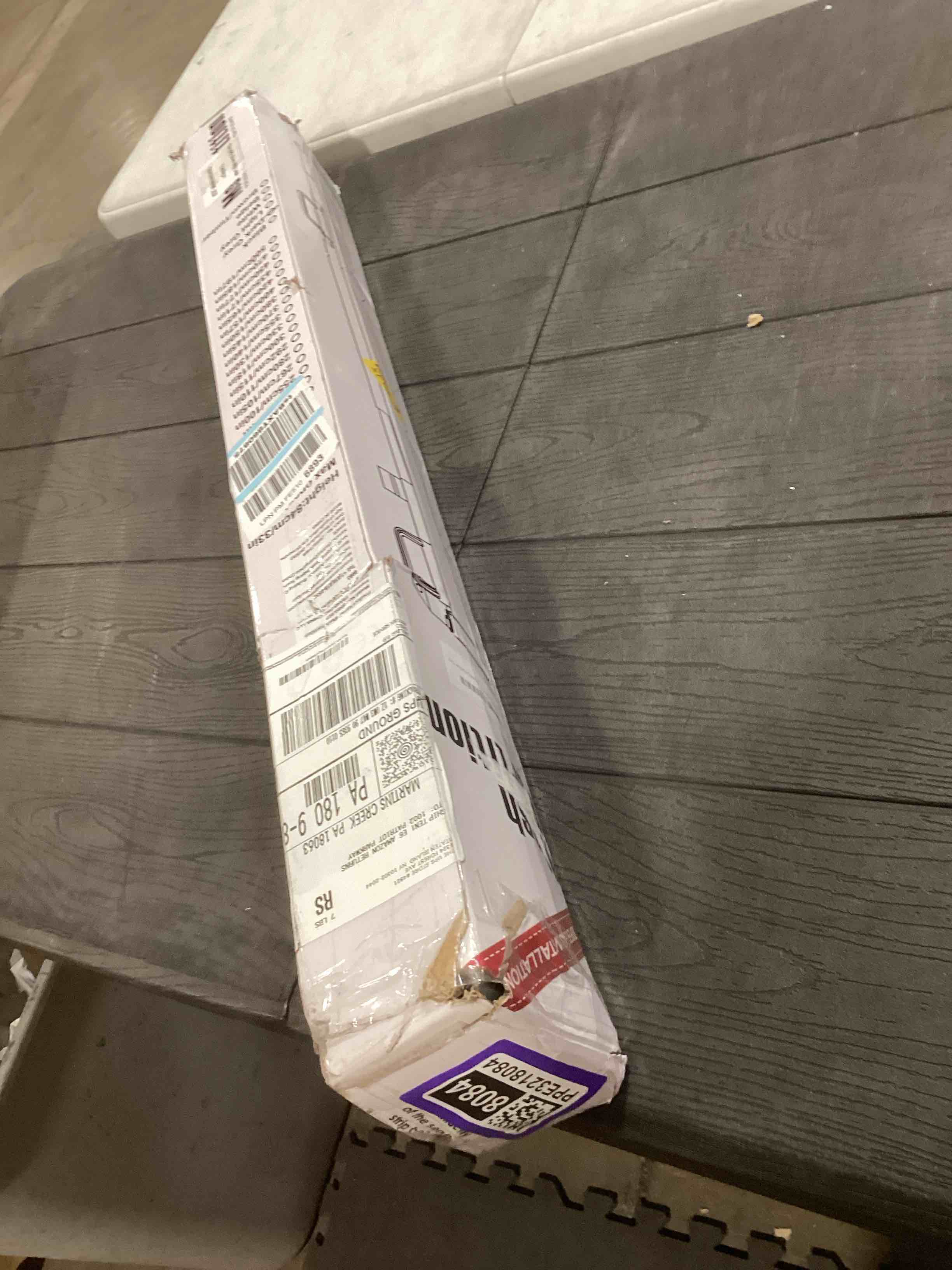 Condition photo showing Good Condition for 96 Inch Wide Reinforced Retractable Dog Gate with Support Rods - Prevent Crawling Under, Extra Long Retractable Baby Gate Large Dog Gate Indoor/Outdoor Retractable Pet Gate, Gray Gray (33" Tall x 96" Wide)