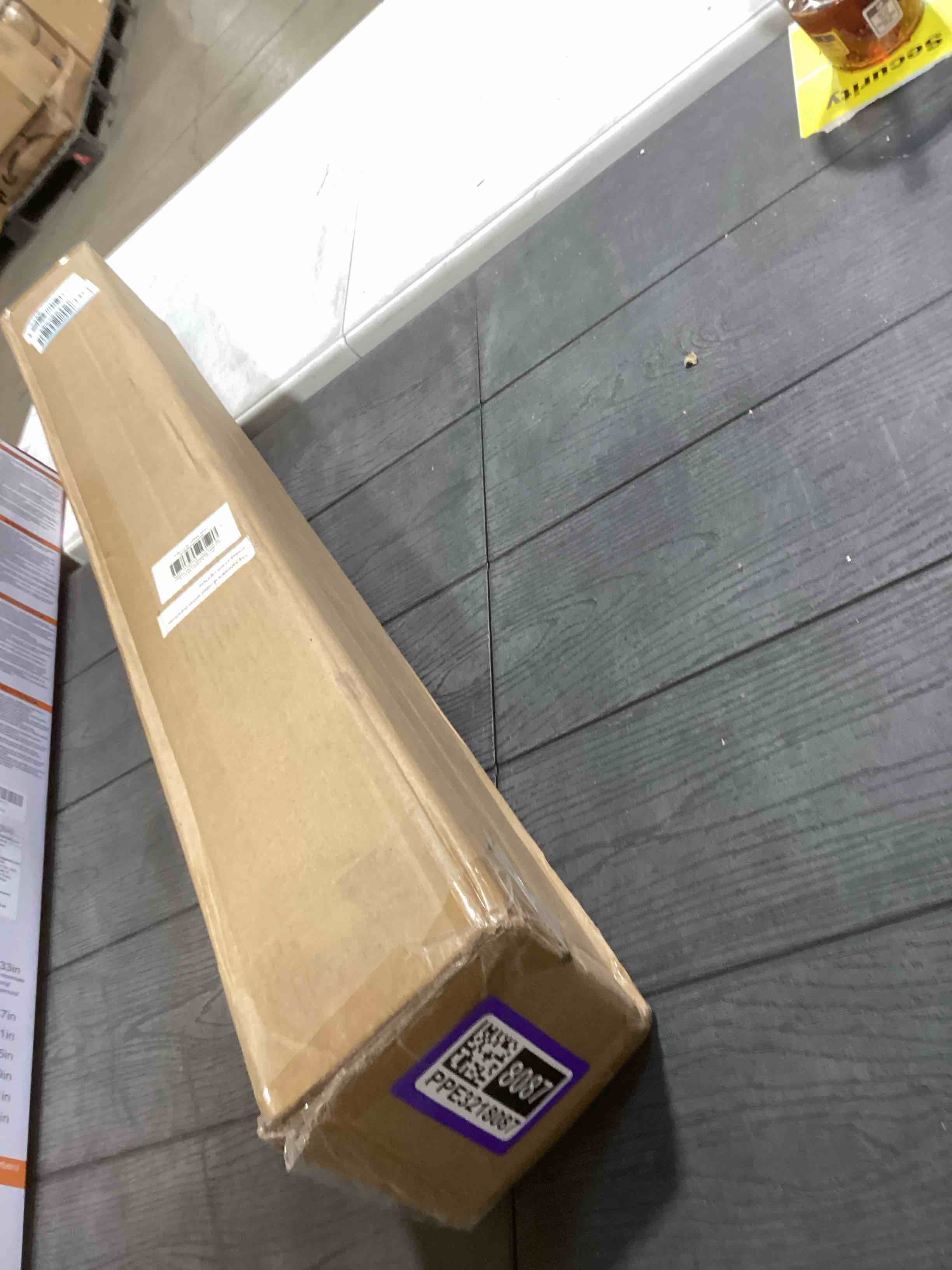 Condition photo showing Good Condition for LazBlinds Cordless Bamboo Roman Shades, Privacy Blinds for Interior Windows, Room Darkening Roll Up Bamboo Blinds for Home & Patio, 36" W x 64" H, Eastfield Teak Pricacy - Eastfield Teak 36" W x 64" H