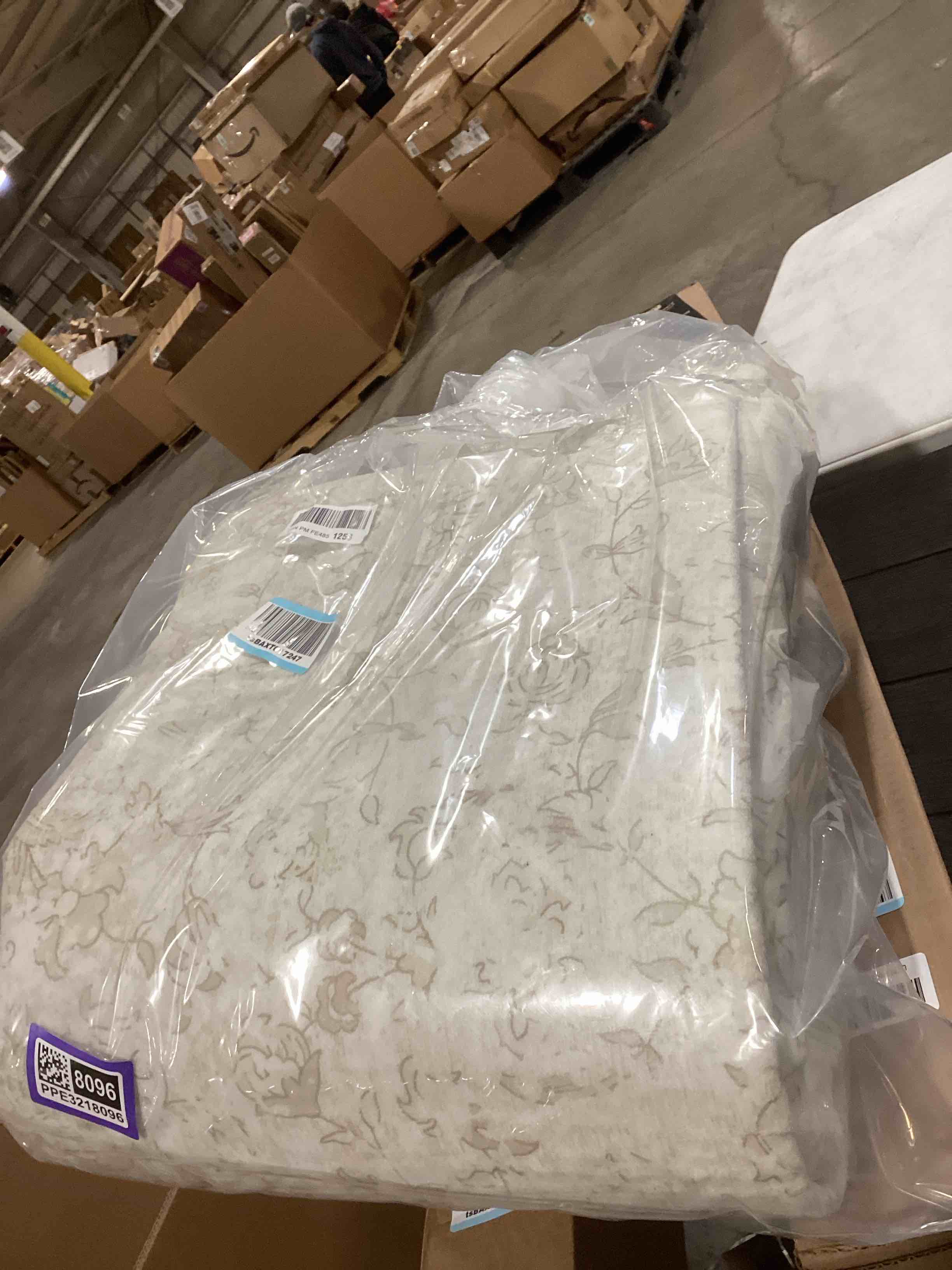 Condition photo showing Good Condition for 8x10 Area Rugs for Living Room: Washable Large Vintage Floral Rug Low Pile Non-Slip Boho Carpet for Bedroom Dining Home Office (Floral Beige, 8'x10') Floral Beige 8' x 10' (Rectangular)