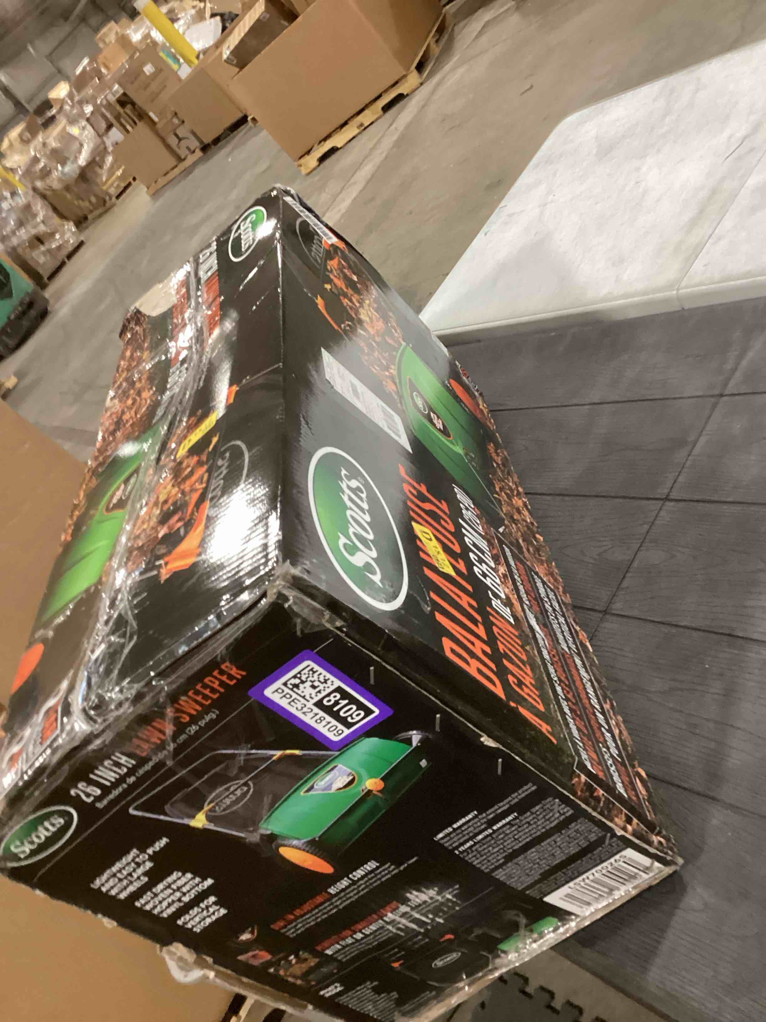 Condition photo showing As Is for Scotts Outdoor Power Tools LSW70026S 26-Inch Push Lawn Sweeper, Black/Green