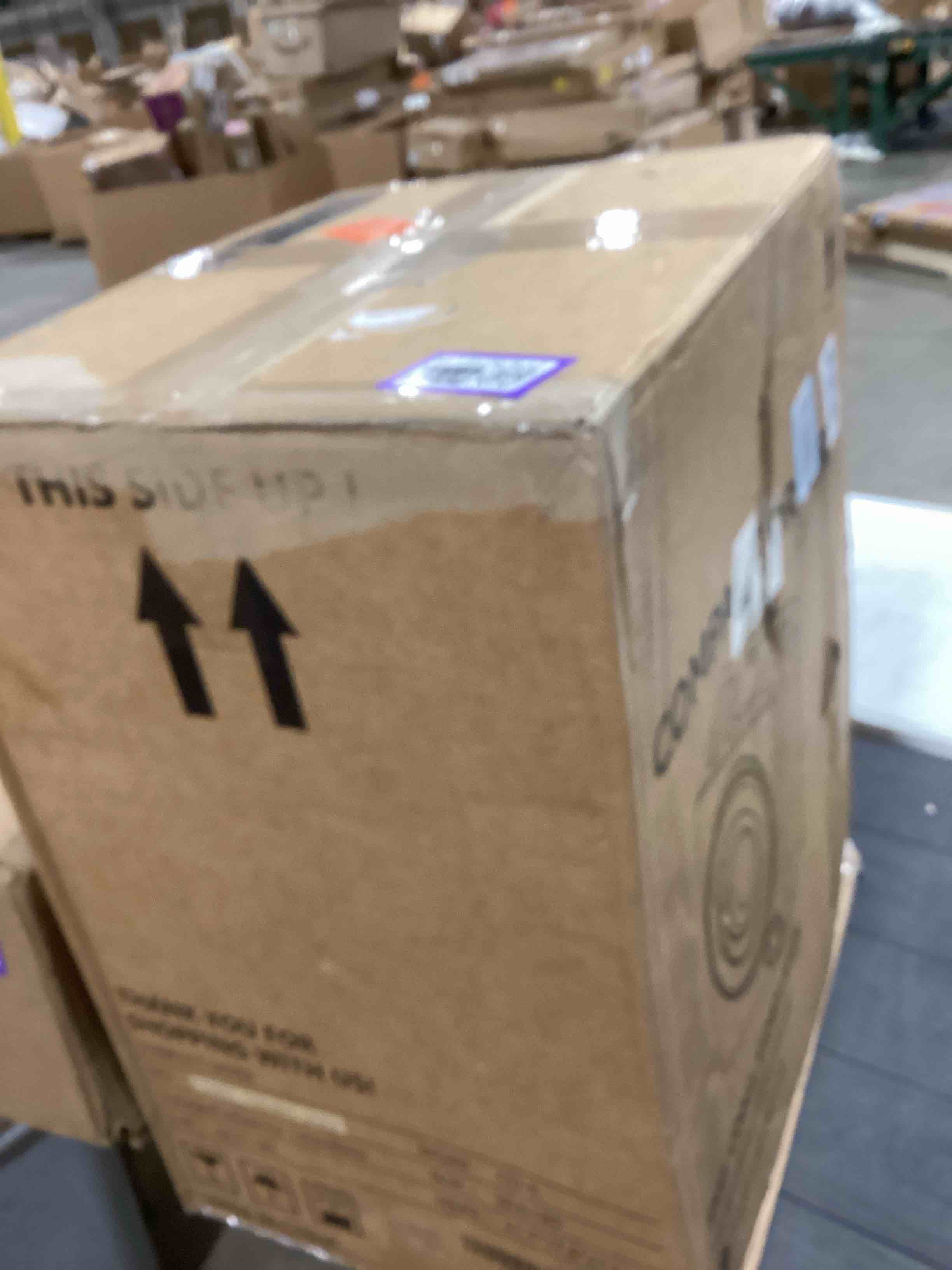 Condition photo showing As Is for Euhomy 110V Portable Clothes Dryer 850W Compact Laundry Dryers 1.5 cu.ft Front Load Stainless Steel Electric Dryers Machine with Stainless Steel Tub for Apartment,RVs,Dorms,White Easy Control 1.5 Cu.Ft.