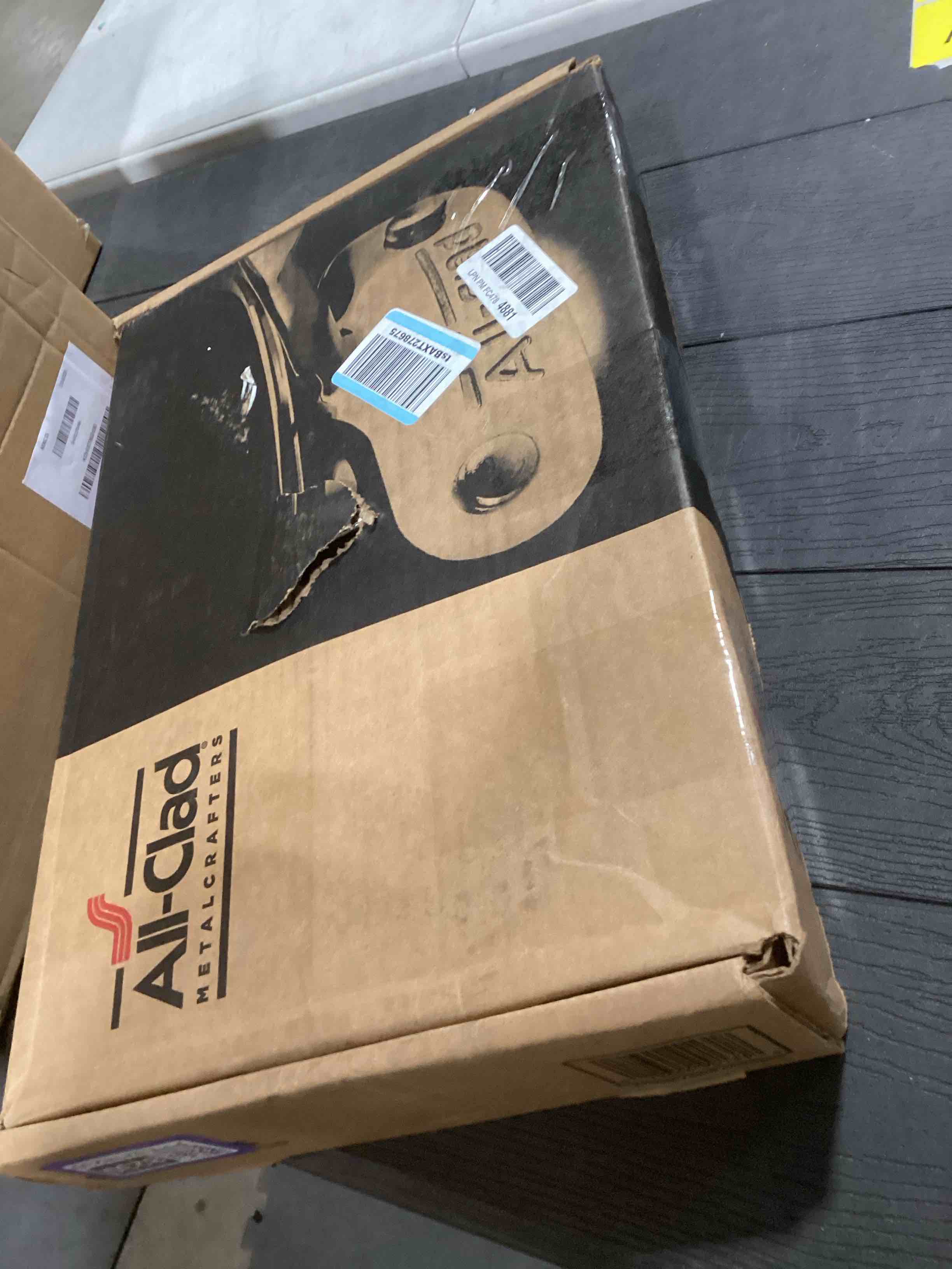 Condition photo showing As Is for All-Clad D3 12" Stainless Steel Frying pan W/Lid, 3-Ply Stainless Steel Pan, Induction, Oven Broiler Safe 600F Skillet, Professional Cookware, Silver Silver 12-Inch