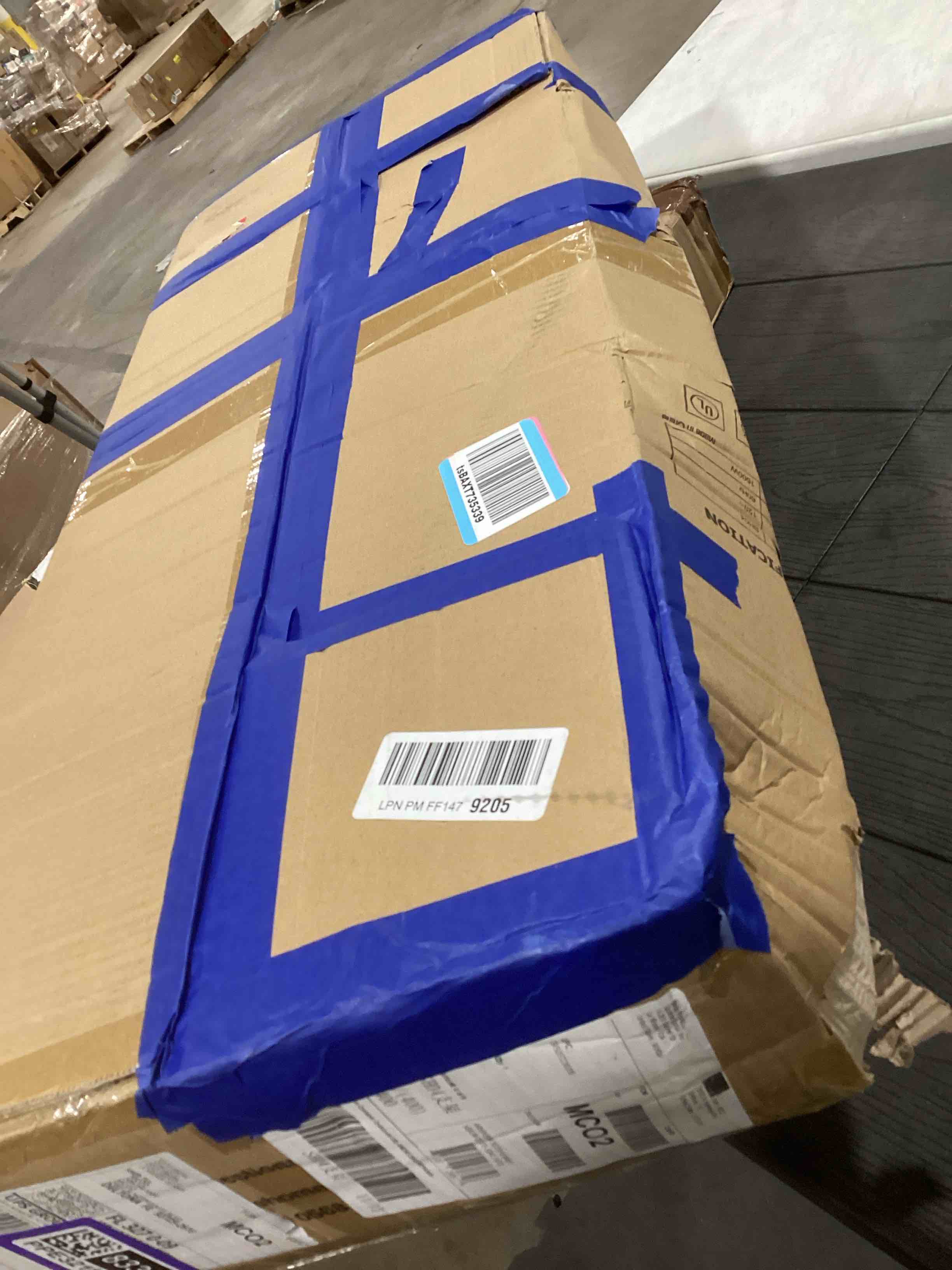 Condition photo showing As Is for 1500W Outdoor Heaters for Patio with 9 Heating Levels, IP65 Waterproof, 9H Timer, 25FT Remote Electric Patio Heaters for Outdoor Use, Tip-Over & Overheat Protection for Home, Office, Garage Jet black