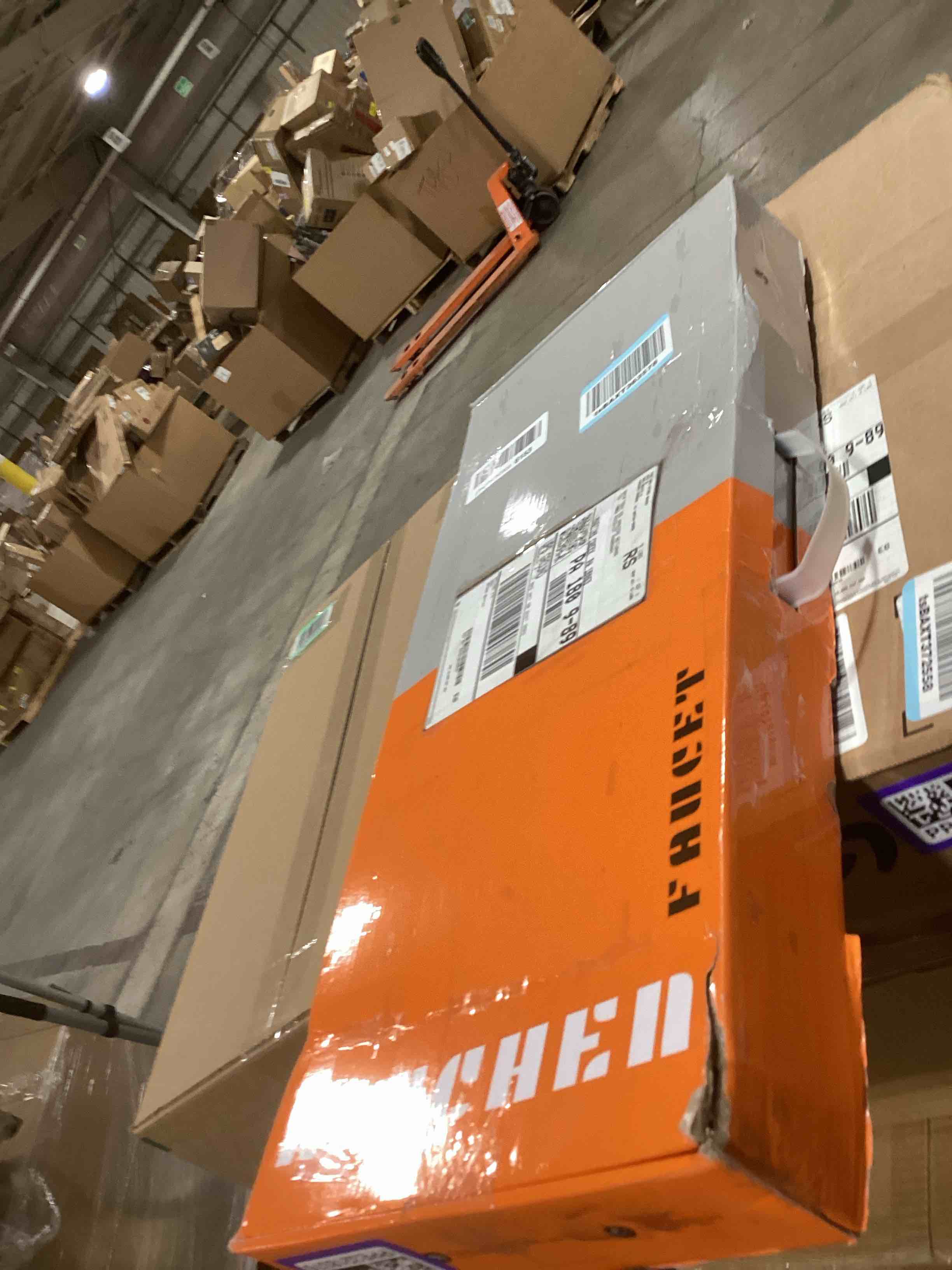 Condition photo showing As Is for PUSU 18 inch High Brushed Nickel Kitchen Faucet with Pull Down Sprayer, Single Handle Nickel Kitchen Sink Faucet for RV Sink, Laundry, Bar Camper with Water Lines, Stainless Steel Brushed Nickel (H18 inch)