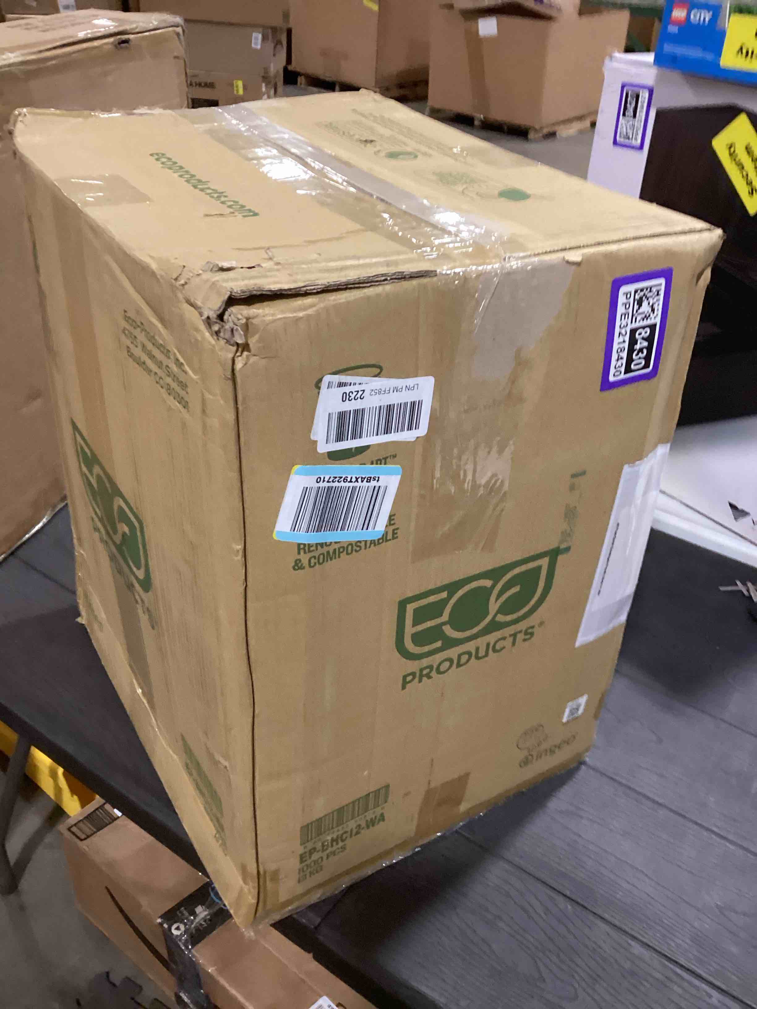 Condition photo showing Good Condition for ECO PRODUCTS Compostable Disposable World Art 12oz Large Coffee Cups, Case of 1000, Renewable Hot Paper Cup, Plant Based PLA Lining, Color Coded 1000 Count (Pack of 1)