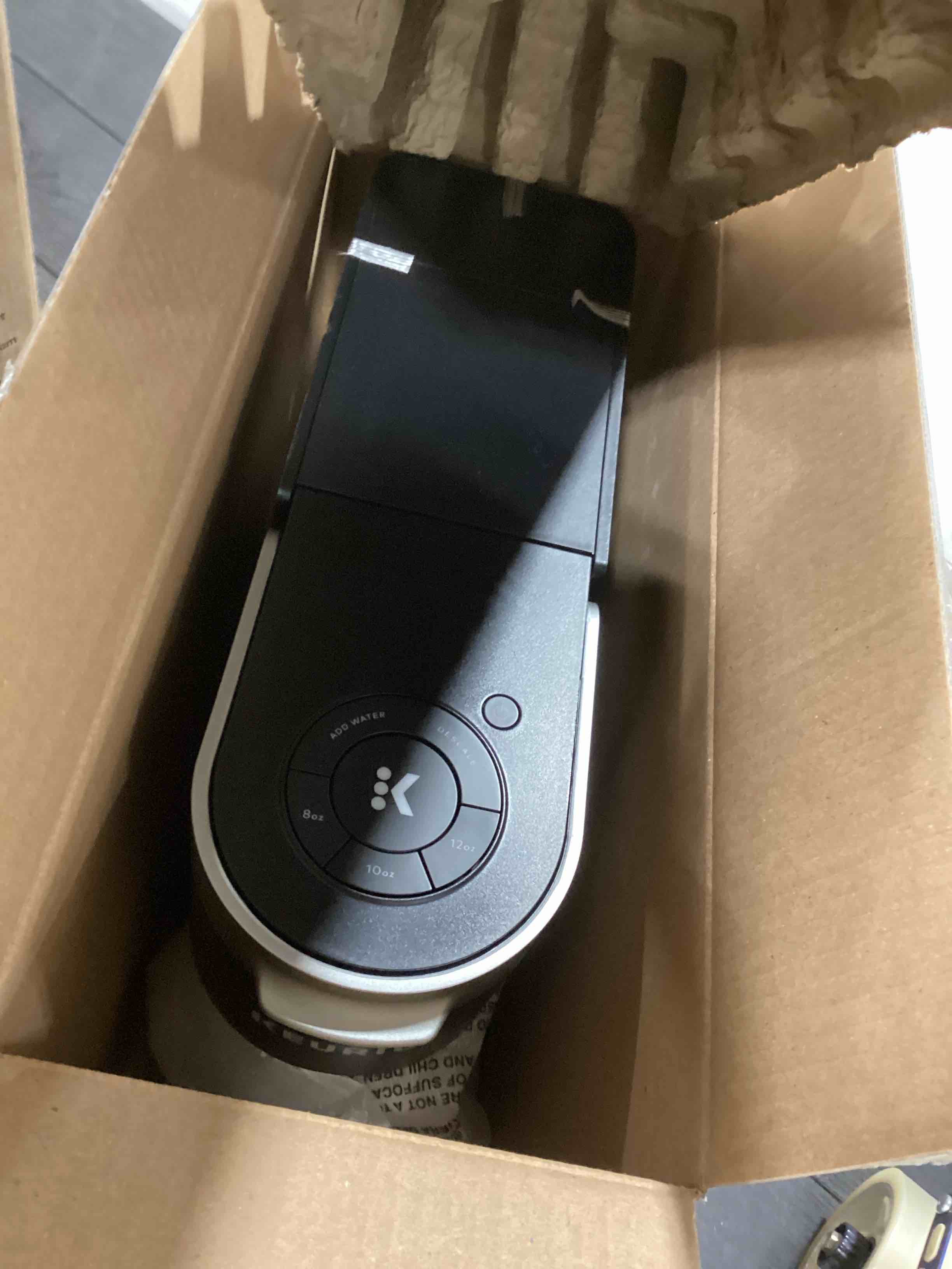 Condition photo showing As Is for Keurig K-Slim Single Serve K-Cup Pod Coffee Maker, Multistream Technology, 3 Brew Sizes, Slim and Sleek Design, 46oz Removable Reservoir, Black