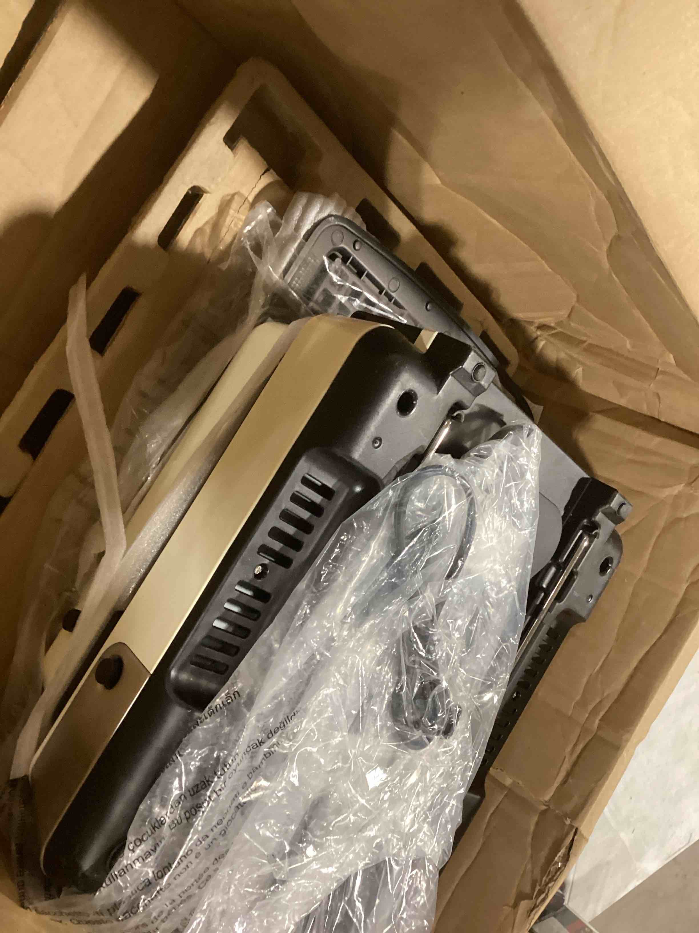 Condition photo showing As Is for GreenPan Elite 4-Square Belgian & Classic Waffle Maker,Healthy Ceramic Nonstick Dishwasher Safe Plates, Adjustable Shade/Crunch Control, Wont Overflow, Easy Cleanup Breakfast, PFAS-Free, White 4-Square Waffle Iron Cream White