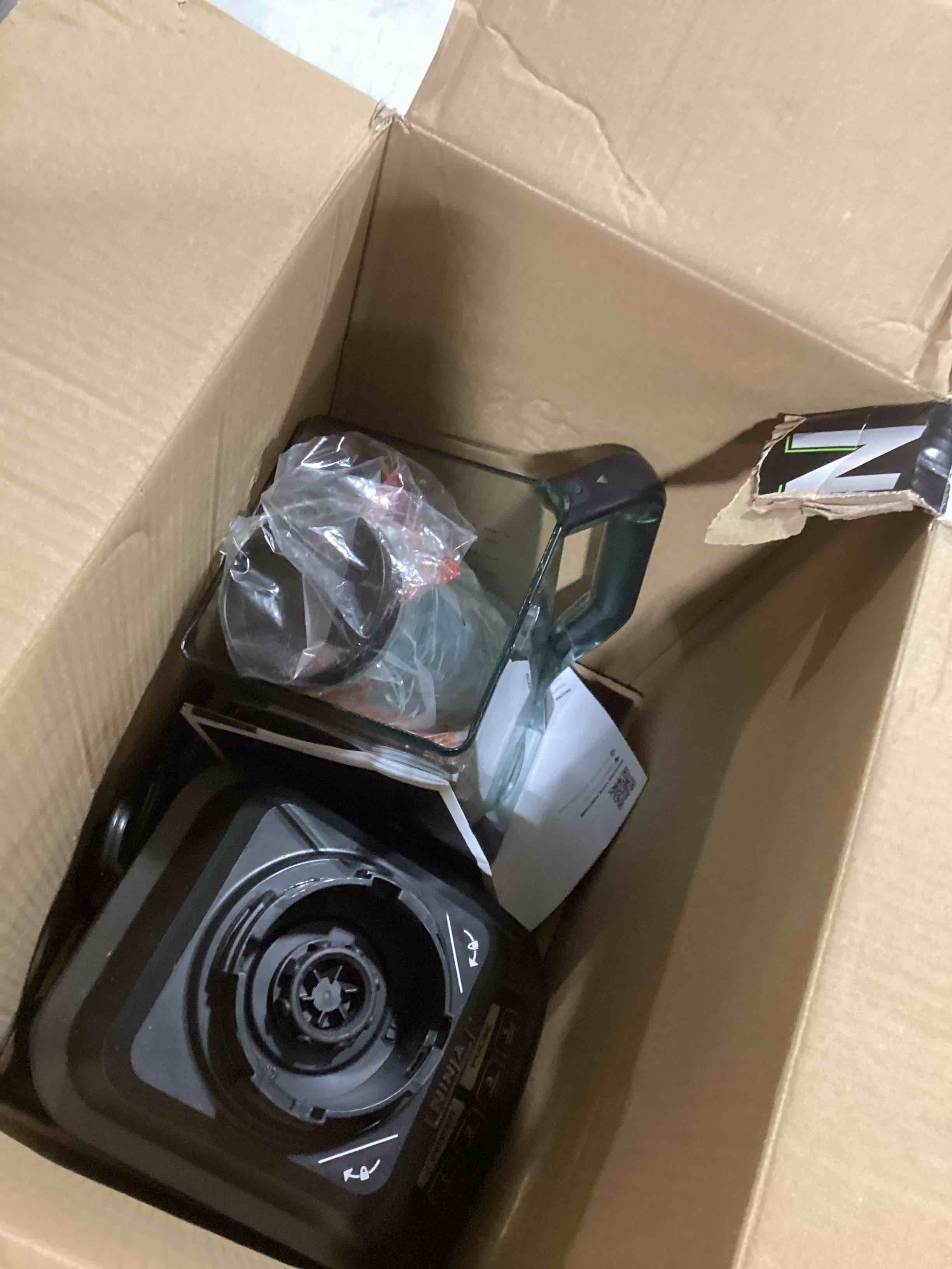 Condition photo showing As Is for Ninja Mega Kitchen System, 1500W, 72 oz. Full-Size Blender & 8-Cup Food Processor with (2) 16 oz. To-Go Cups, Total Crushing Technology - Smoothies, Ice Crushing, Purees, Dough & More, Black, BL770 Pitcher+Bowl+(2) 16-oz. Cups