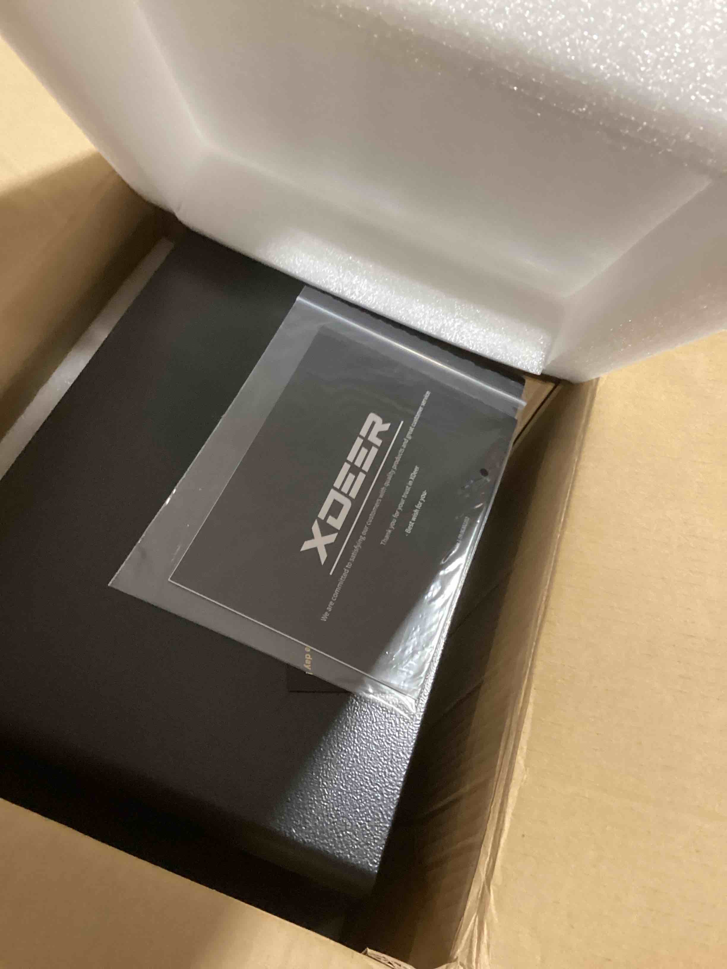 Condition photo showing As Is for XDeer Biometric Safe Box, Quick-Access Security Safe Box with Upgraded Fingerprint, Steel Handgun Safe Lock Box for Kid/Home/Office (0.78 Cubic Feet)