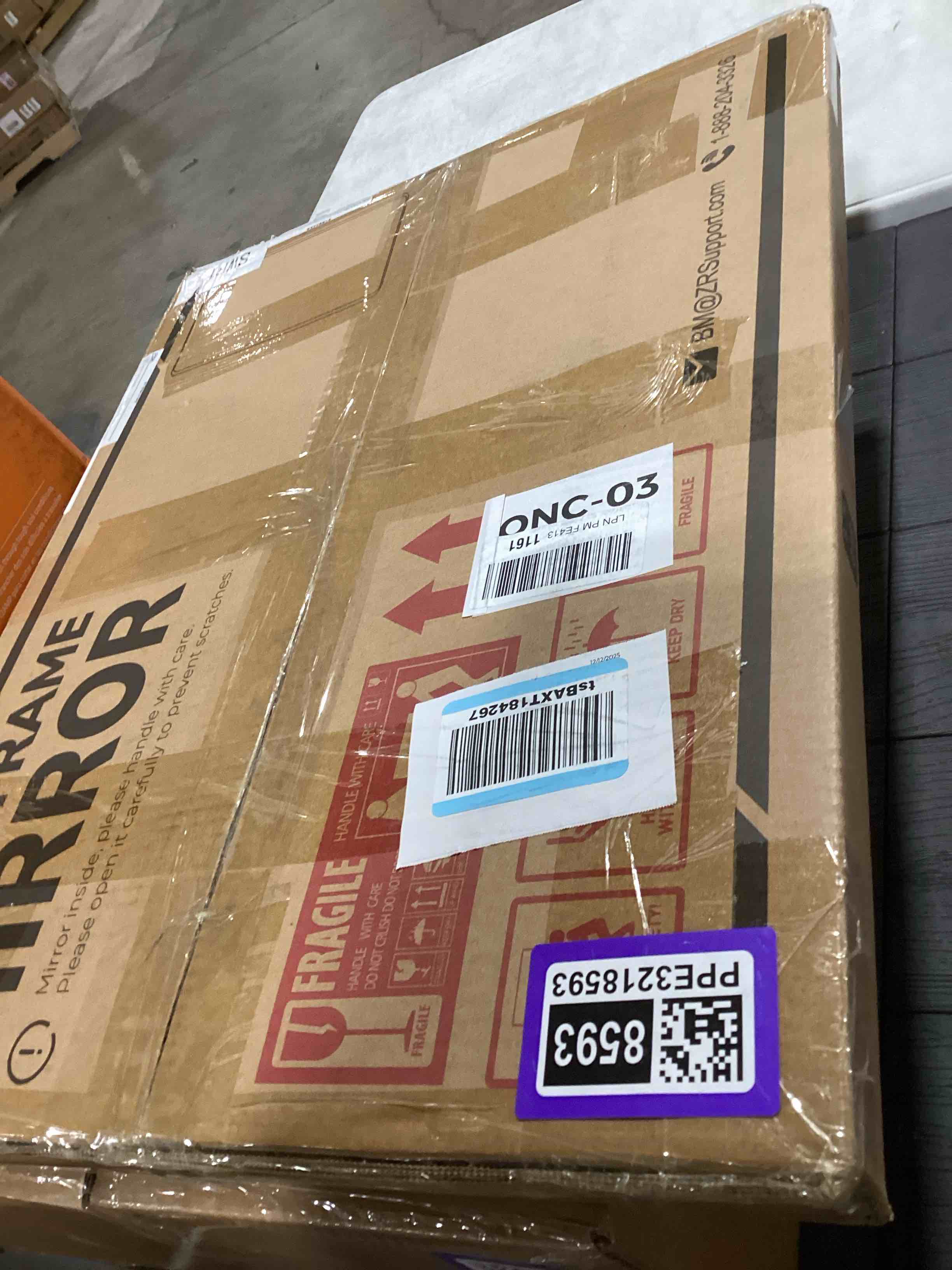 Condition photo showing Good Condition for TokeShimi 16x20 Brushed Nickel Bathroom Mirror,Vanity Mirror Bathroom Wall with Tempered Glass,Modern Metal Framed Mirror with Aluminum Frame(Horizontal/Vertical) Brushed Nickel 20"L x 16"W