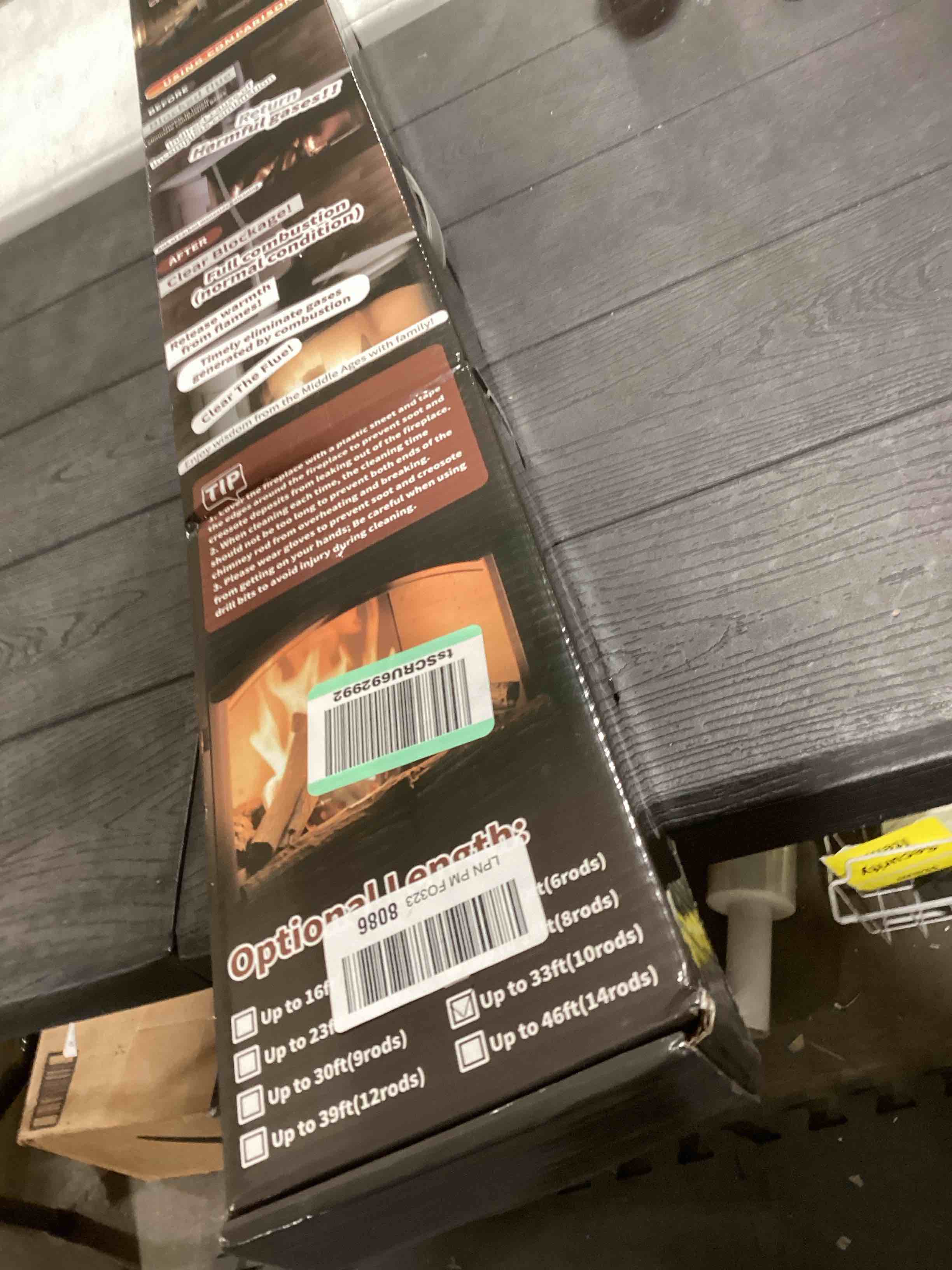 Condition photo showing Good Condition for Chimney Sweep Kit - 33 Feet, 10 Flexible Rods, Brush & Drill-Driven Rotary System White 33 Feet